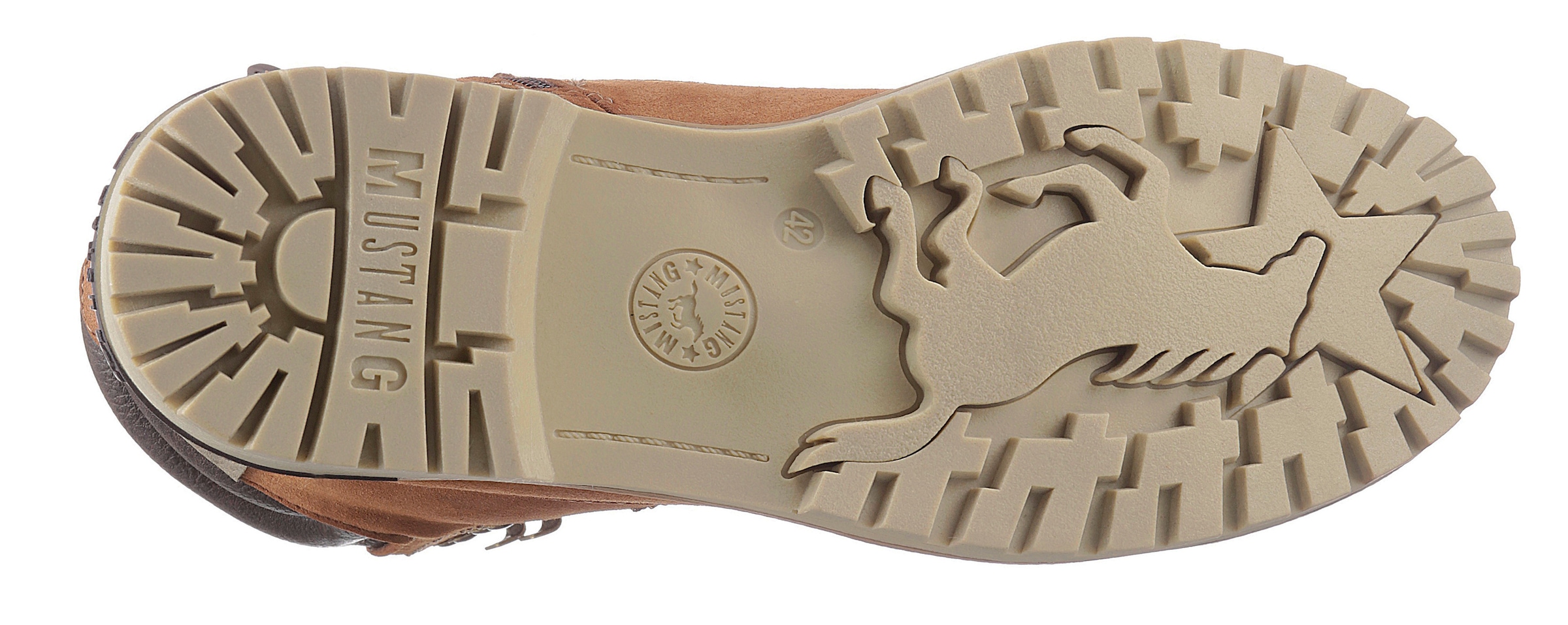 Mustang Shoes Winterboots, Schnürboots, Stiefelette, Workerboots, Kontrastbesatz, Logo-Aufnäher