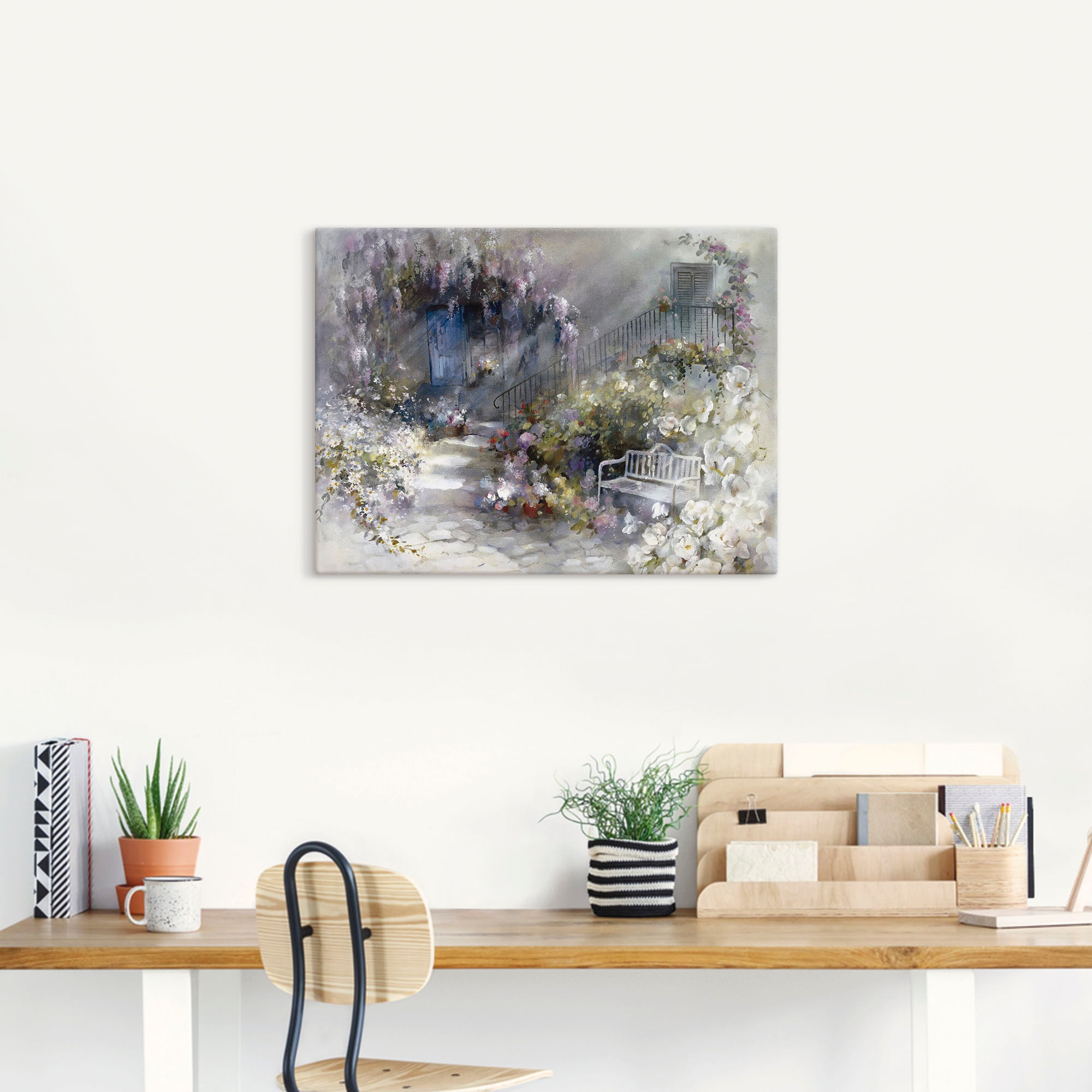 Artland Leinwandbild »Wortlos« Garten 1 Stk. tlg. auf Holzrahmen gespannt