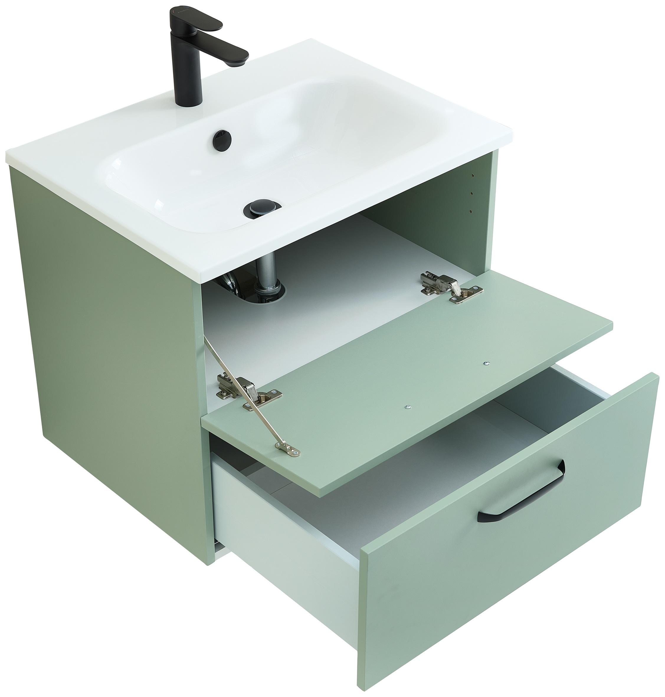 Saphir Badmöbel-Set "Quickset 500, Waschtischunterschrank mit Mineralmarmor günstig online kaufen