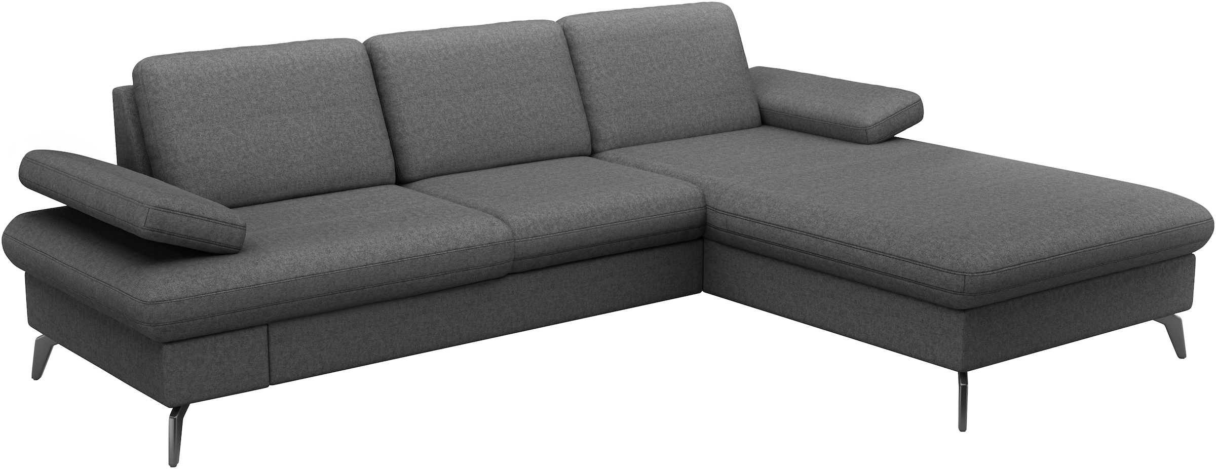 sit&more Ecksofa »Morris Jubi L-Form«, inkl. Armteilfunktion und 1 Zierkissen, wahlweise mit Bettfunktion