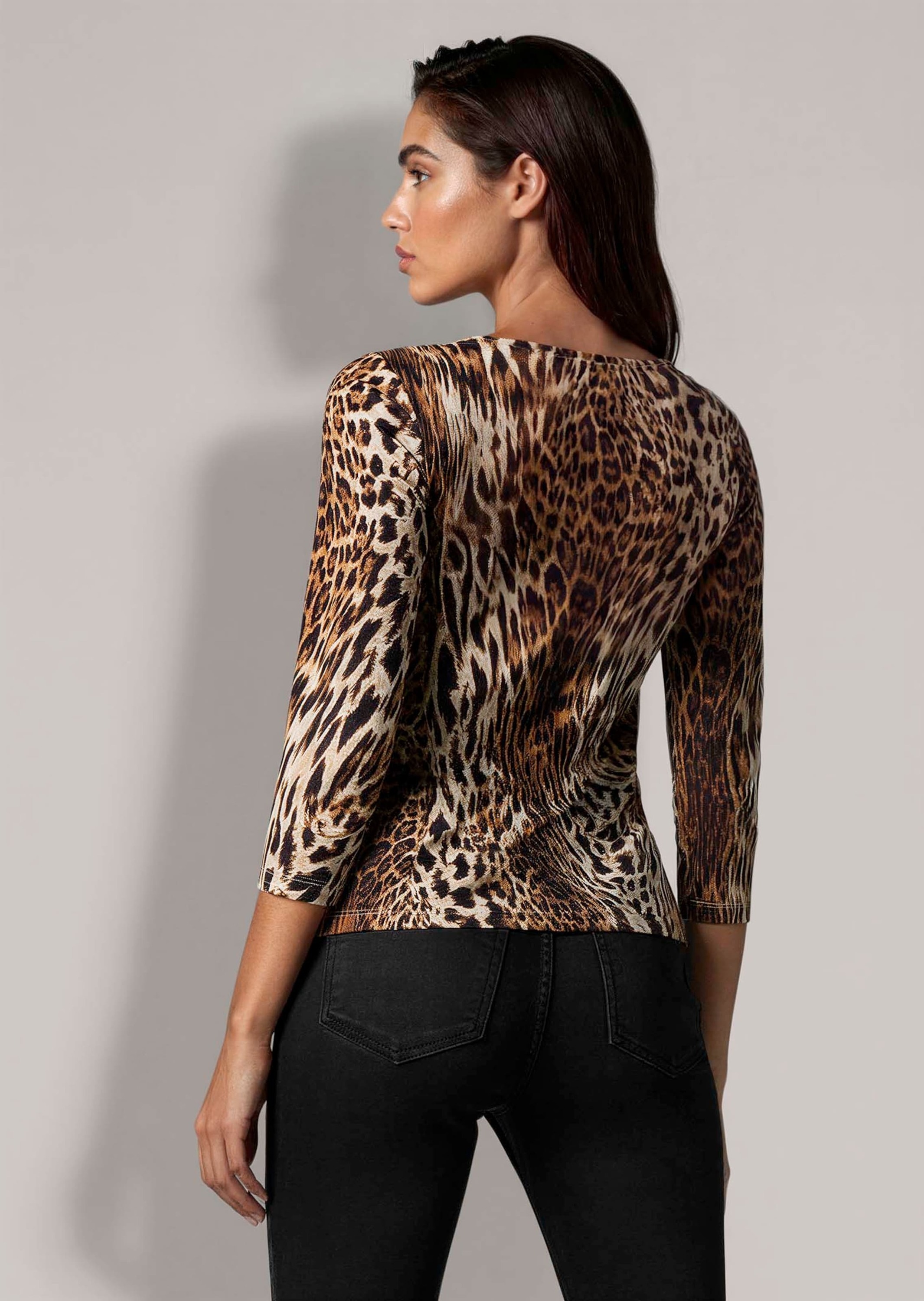 MADELEINE 3/4-Arm-Shirt »Shirt Shirt mit Leo-Druck und 3/4-Arm«