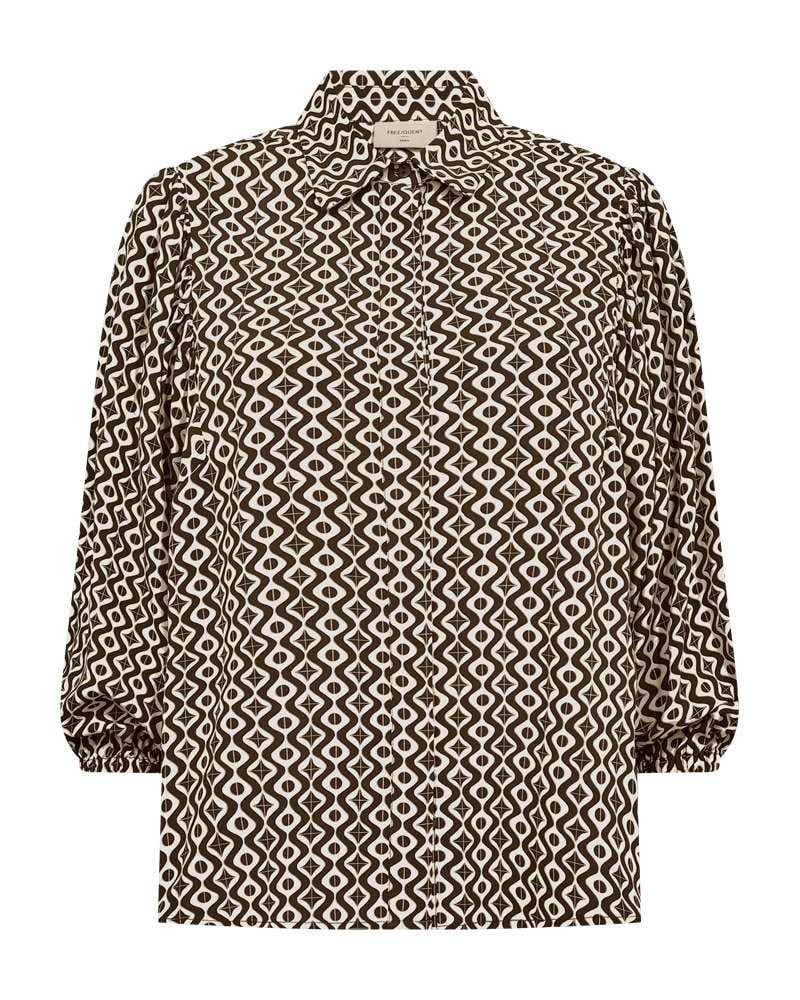FREEQUENT Druckbluse »FQADNEY-SHIRT« gemustert mit 3/4- Ballonärmel