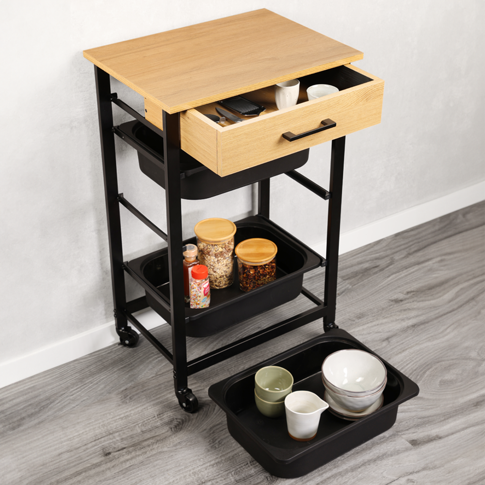 KESPER® Küchenwagen »Küchenregal, mit 3 Kunststoffbehältern« 1 Stk. tlg.