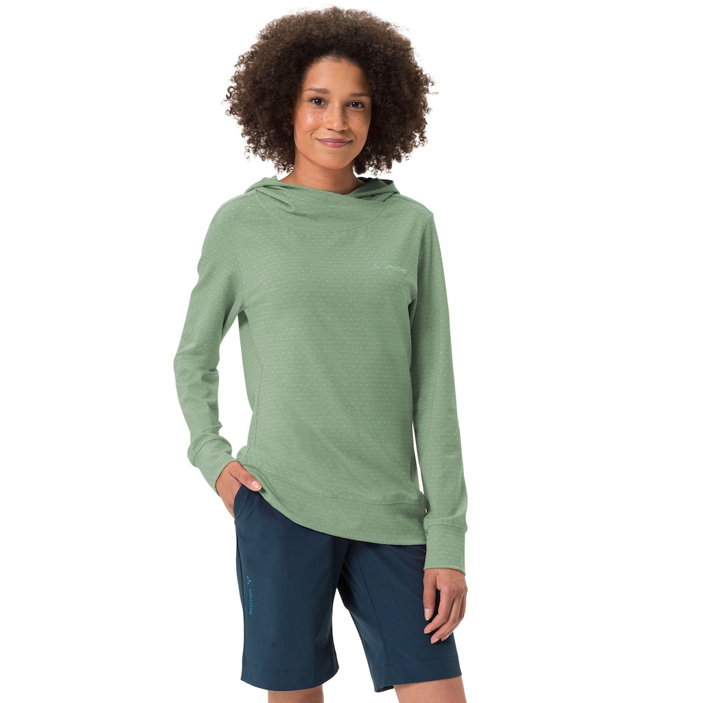 VAUDE Kapuzensweatshirt »WOMEN'S TUENNO PULLOVER«, (1 tlg.), Logoprägung auf dem Arm