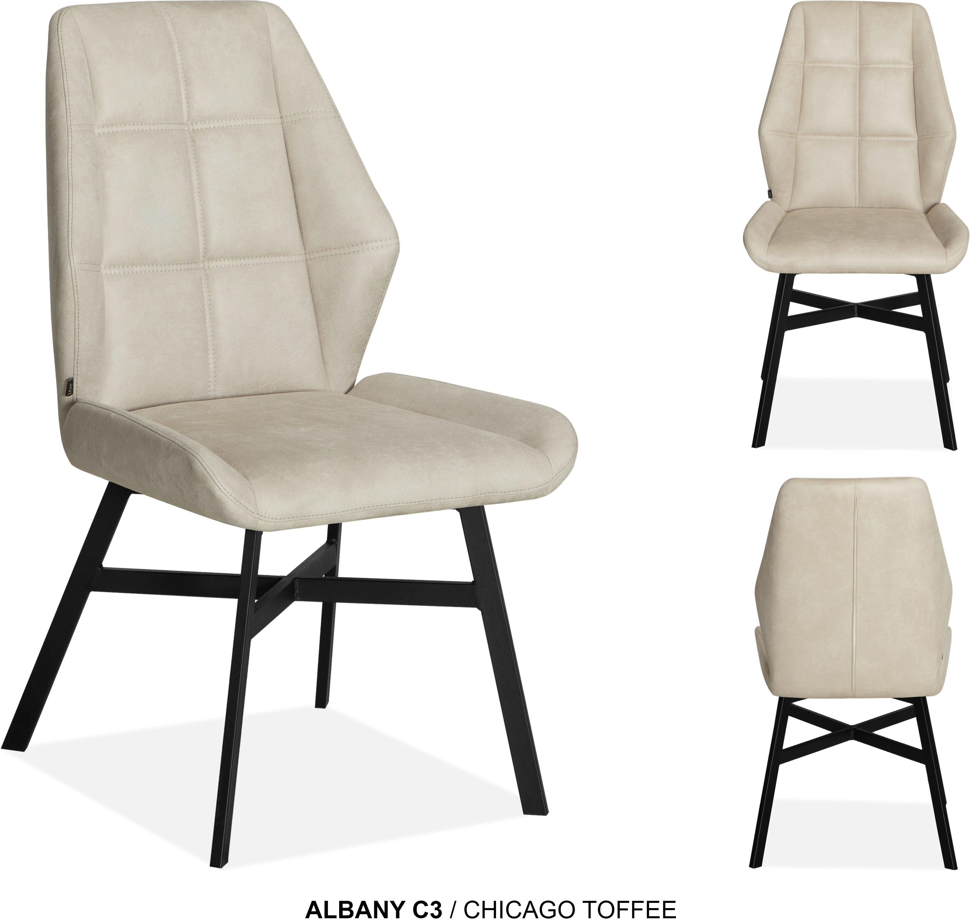 Thumbnail - OMG Design Esszimmerstuhl "Albany" (Set) 2 Stk.Esszimmerstuhl, pflegeleichter Bezug