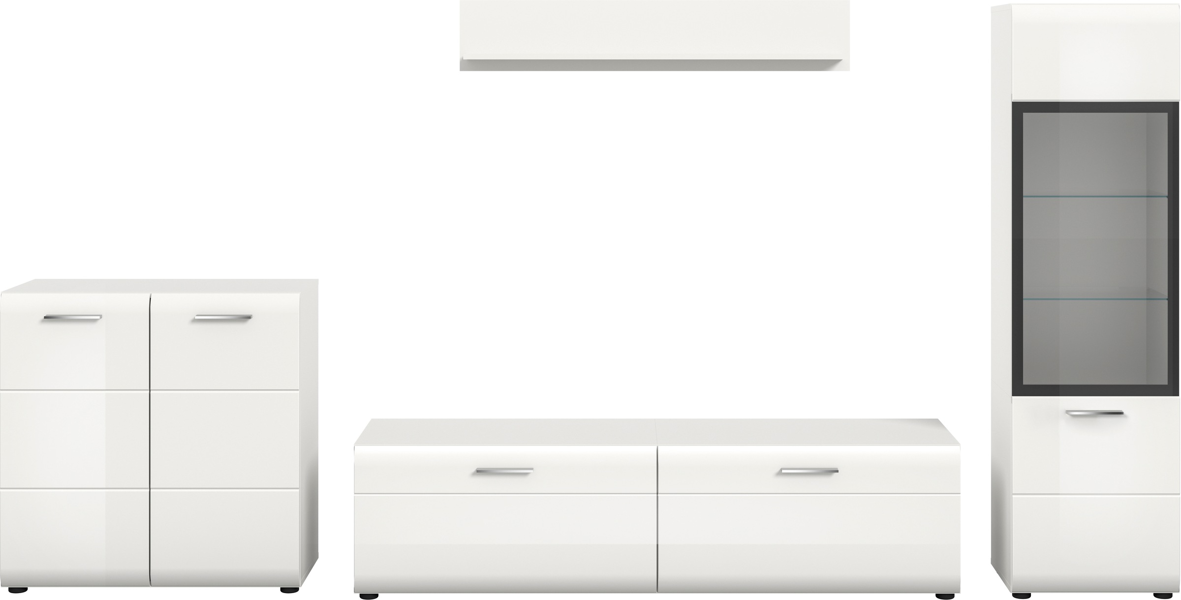 Thumbnail - Home affaire Wohnwand "FLORENZ, 4-teilige Wohn-Kombination, hochwertige MDF-Front" Set, Set, best. aus: 1 Kommode, 1 Low...