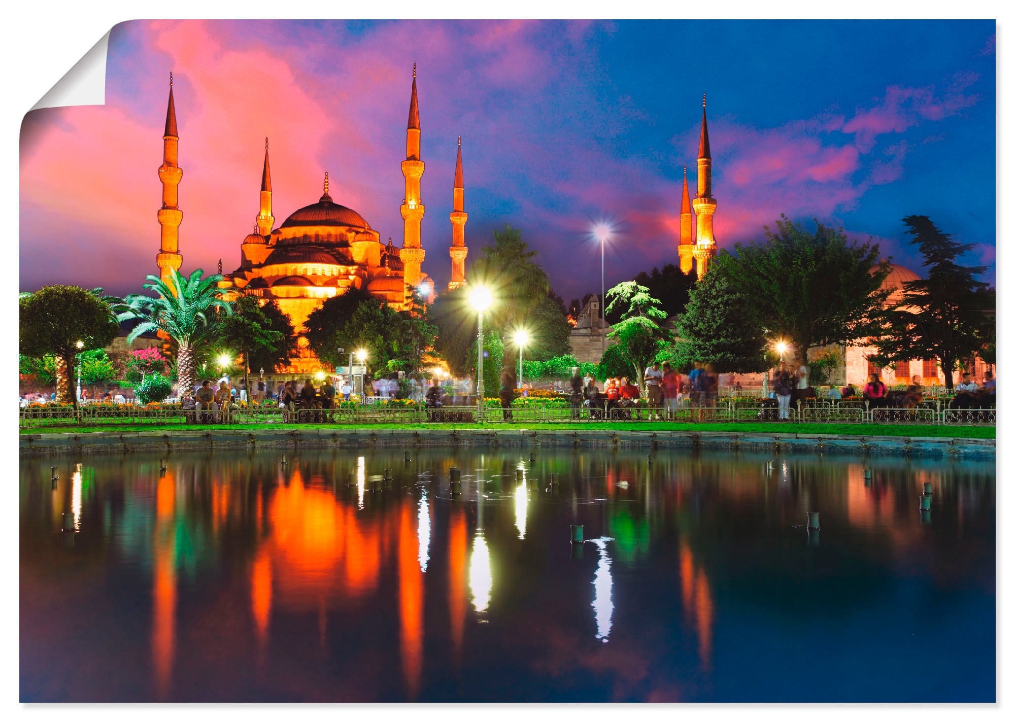 Artland in (1 versch. kaufen Poster als Leinwandbild, Wandaufkleber in BAUR Moschee St.), Istanbul Gebäude, »Blaue Wandbild | Türkei«, - Größen oder