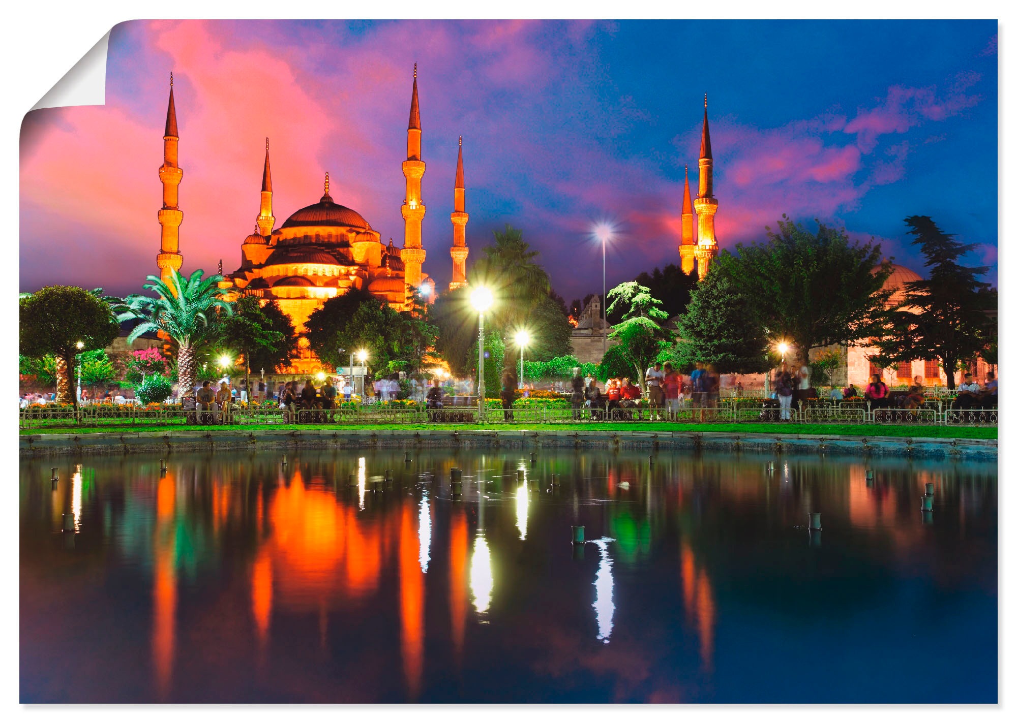 Artland Wandbild »Blaue Moschee in Istanbul - Türkei«, Gebäude, (1 St.),  als Leinwandbild, Wandaufkleber oder Poster in versch. Größen kaufen | BAUR