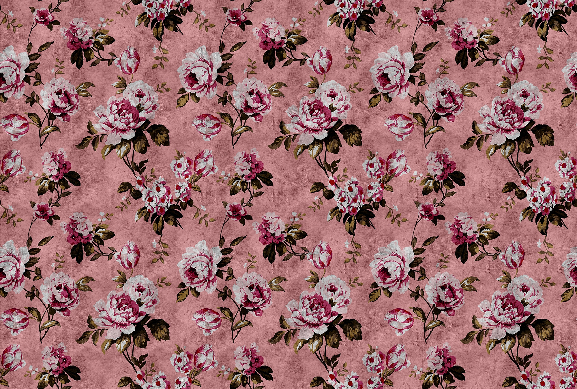 living walls Fototapete "Walls by Patel Wild Roses 4" glatt Vlies, Wand, Schräge