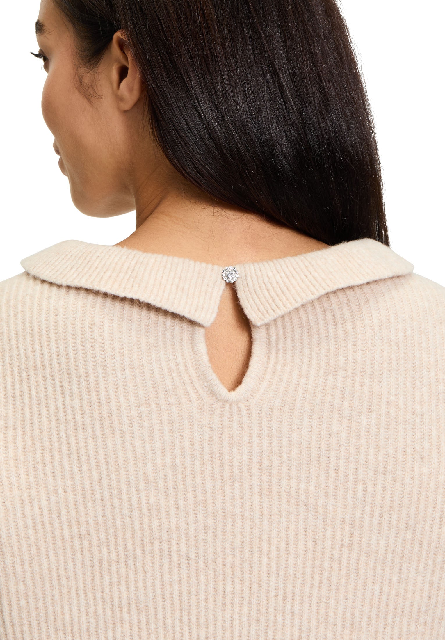 Cartoon Strickpullover »Cartoon Damen Strickpullover mit Rüschen«, (1 tlg.), Struktur