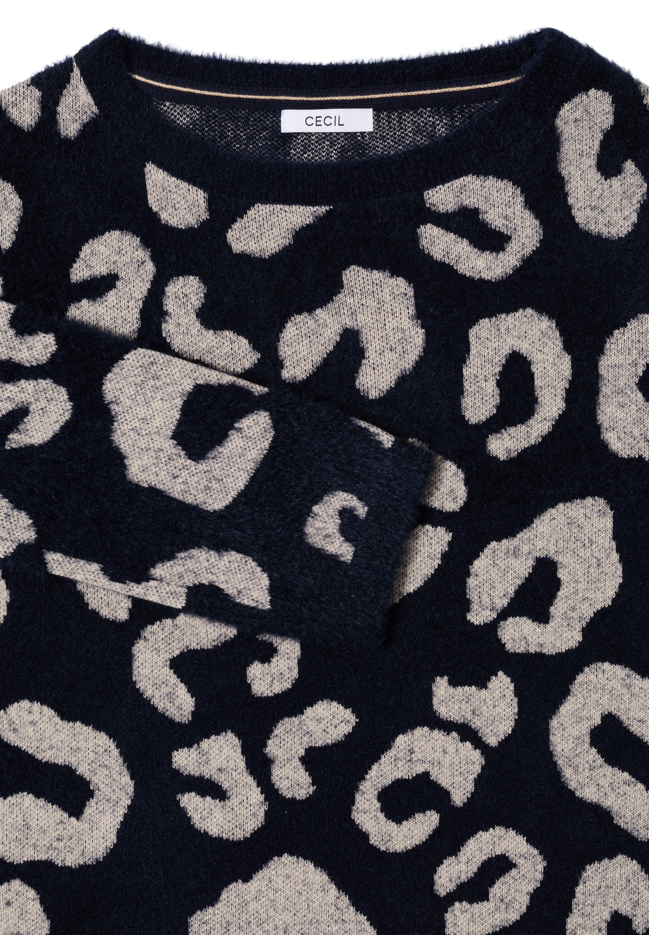 Cecil Strickpullover, mit Leomuster