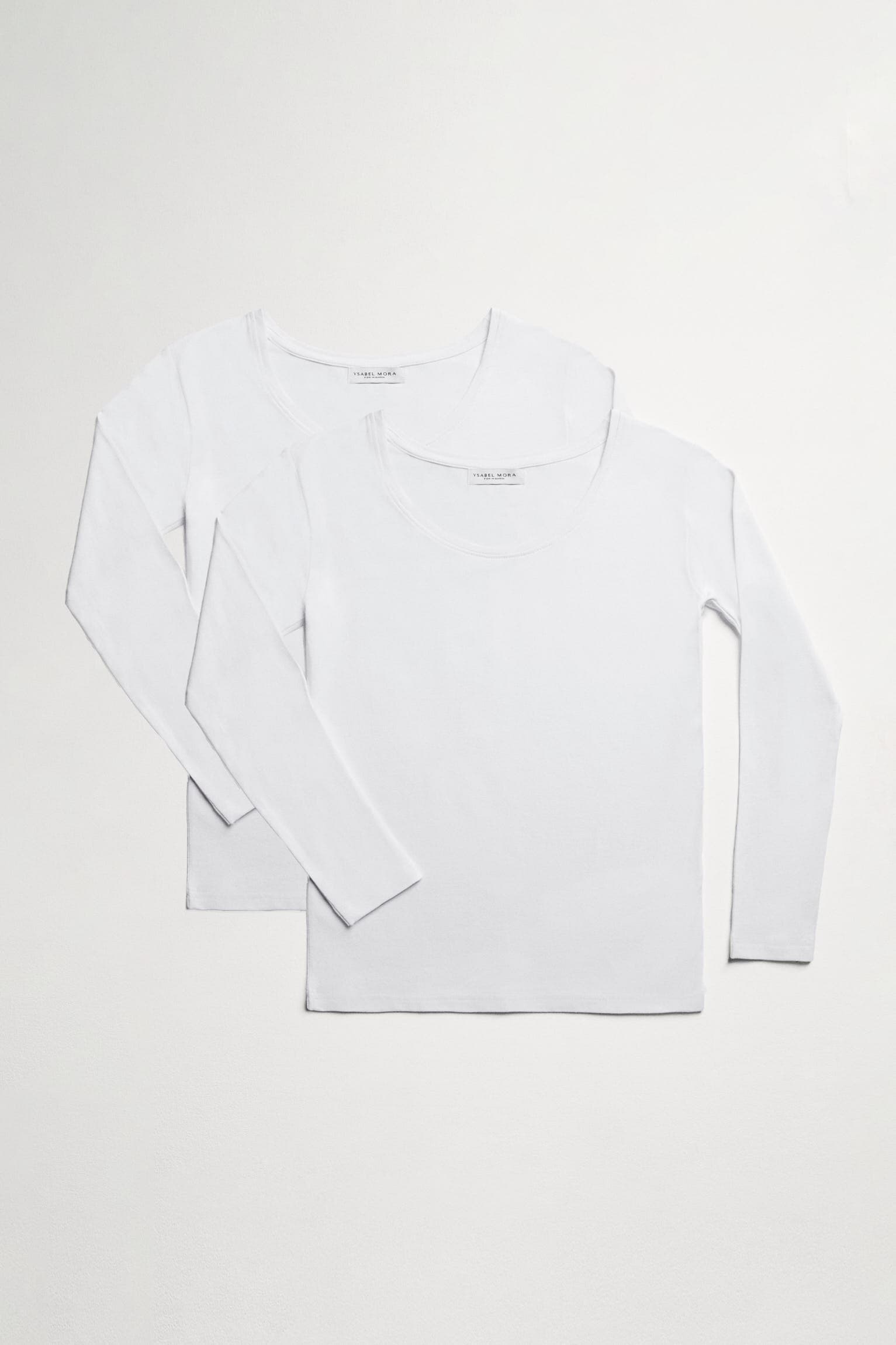 YSABEL MORA Langarmshirt, (2er Pack), Rundhals-Ausschnitt, weich, Baumwollm günstig online kaufen