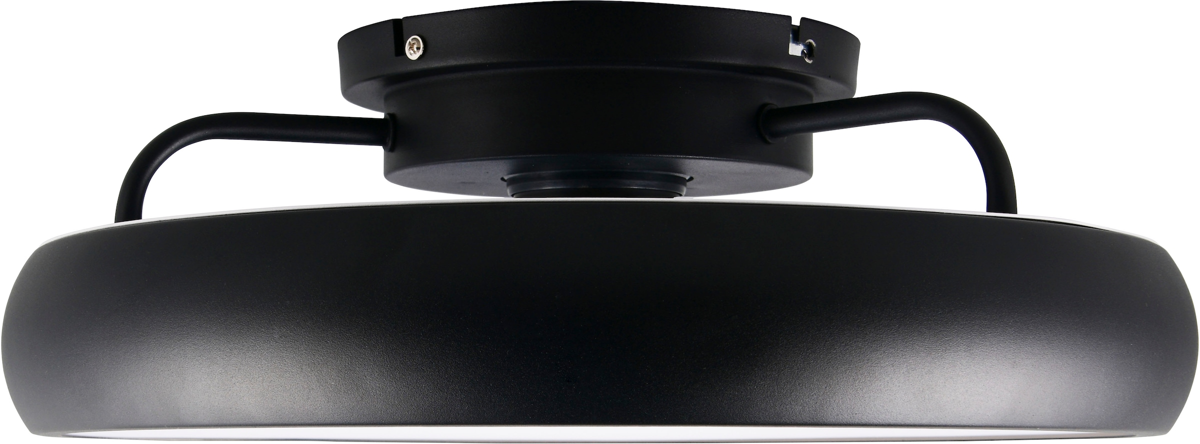 REALITY Leuchten LED Deckenleuchte »MUONIO mit Ventilator, Deckenventilator mit Licht, 20W LED CCT Ø 40cm« LED-Board 1 Stk. Farbwechsler | warmweiß - kaltweiß Fernbedienung 3 Geschwindigkeiten Timer Vor- & Rücklauf dimmbar