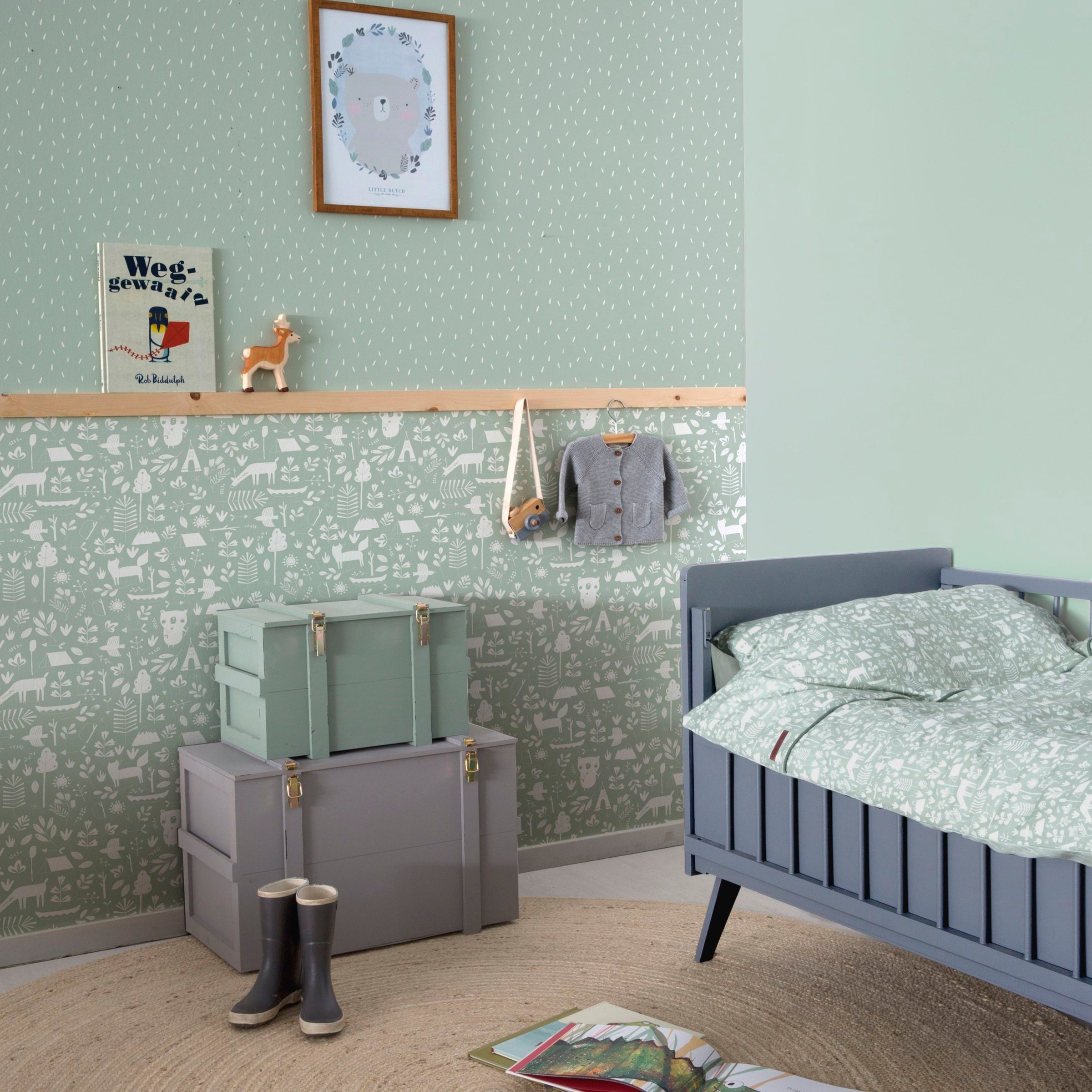 LITTLE DUTCH Vliestapete »Adventure«, Mint - 10mx53cm