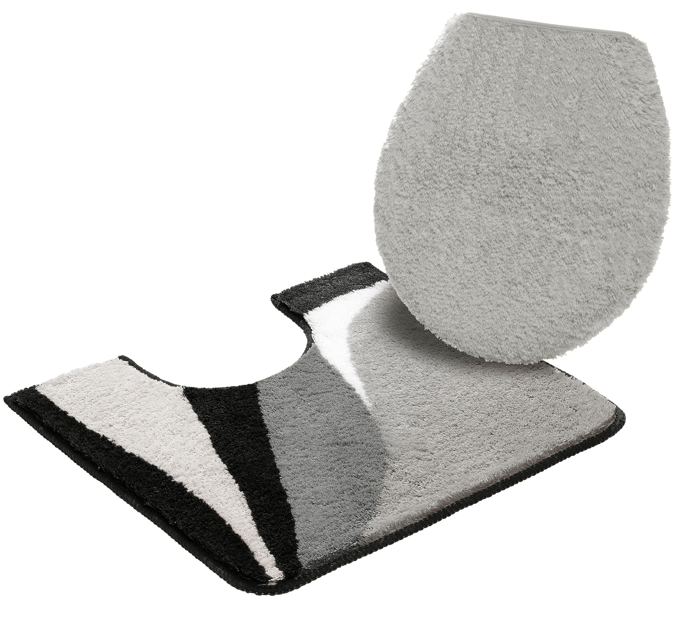 my home Badematte »Magnus, Badvorleger, Badezimmer Teppich«, rutschhemmend beschichtet, strapazierfähig-schnell trocknend, mehrfarbig, Badteppich, Badematten auch als 2 teiliges Set & rund