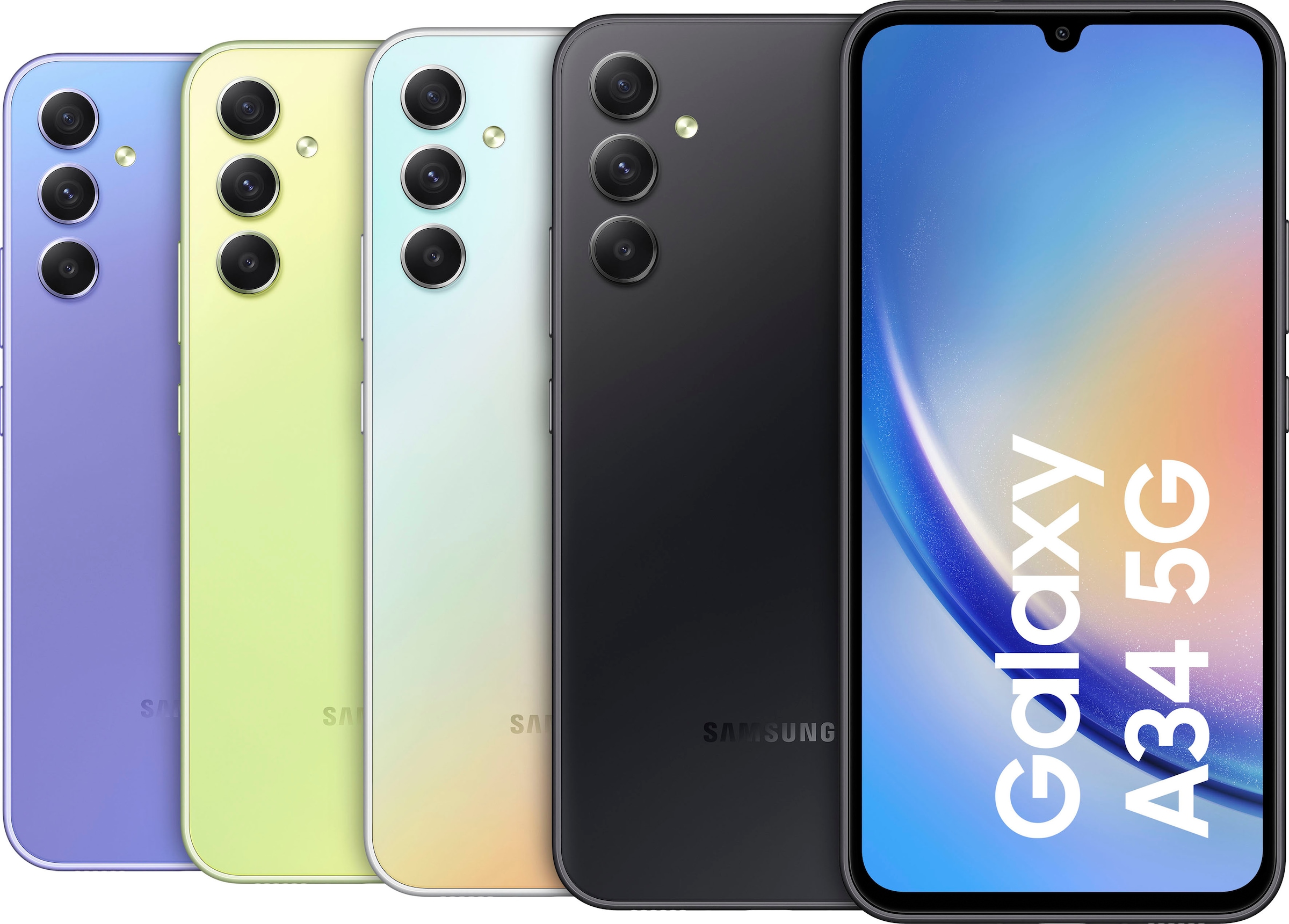 Samsung Smartphone »Galaxy A34 5G 128GB«, leicht violett, 16,65 cm/6,6 Zoll, 128 GB Speicherplatz, 48 MP Kamera