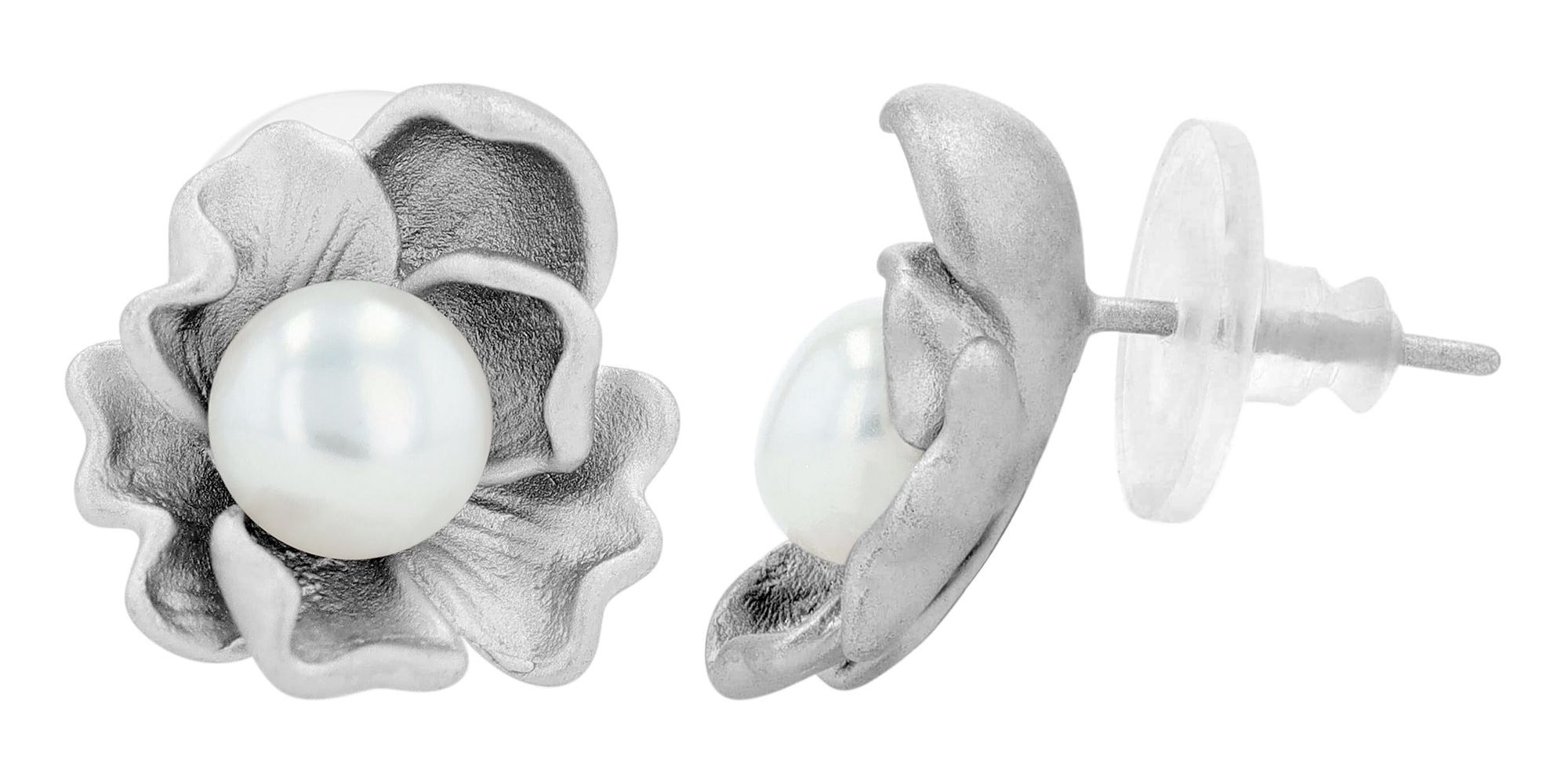 Adelia´s Paar Ohrhänger "Ohrringe – Ohrstecker aus 925 Silber mit Süßwasserperle" Perfekt als Geschenk für besondere Menschen