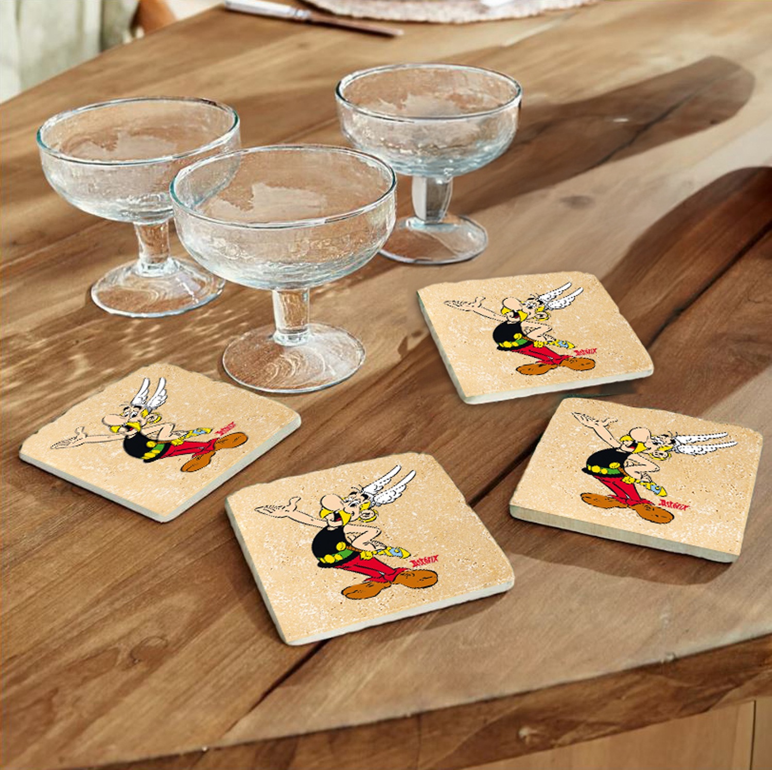 LuckyLinde Getränkeuntersetzer "Asterix Motiv Fliesen Steine" Asterix Set T günstig online kaufen