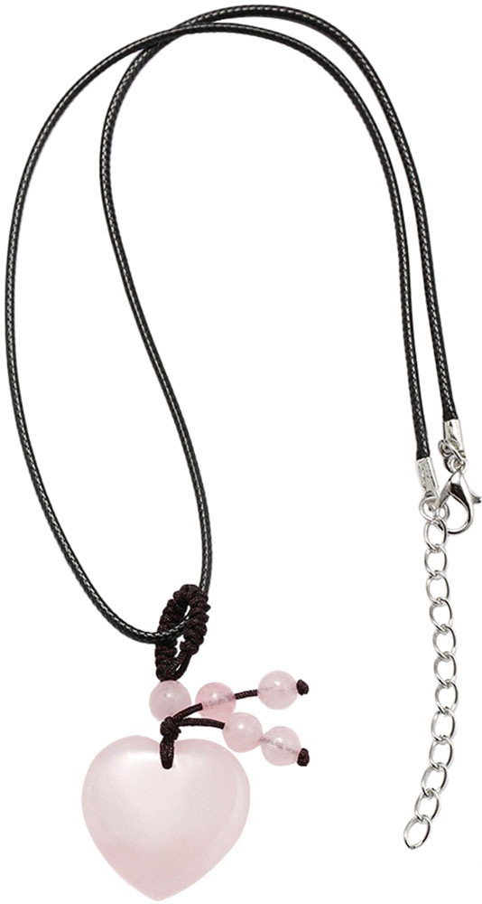 Firetti Kette mit Anhänger »Schmuck Geschenk Halsschmuck Halskette Herz«, Made in Germany - mit Rosenquarz