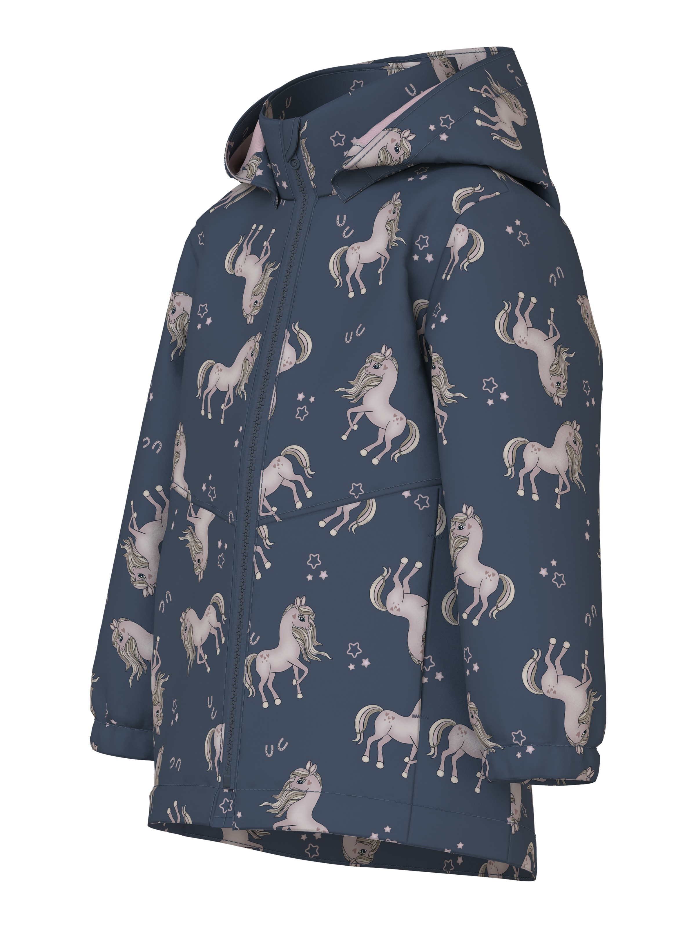 Thumbnail - Name It Outdoorjacke "NMFMAXI JACKET LI AOP NOOS" mit Kapuze