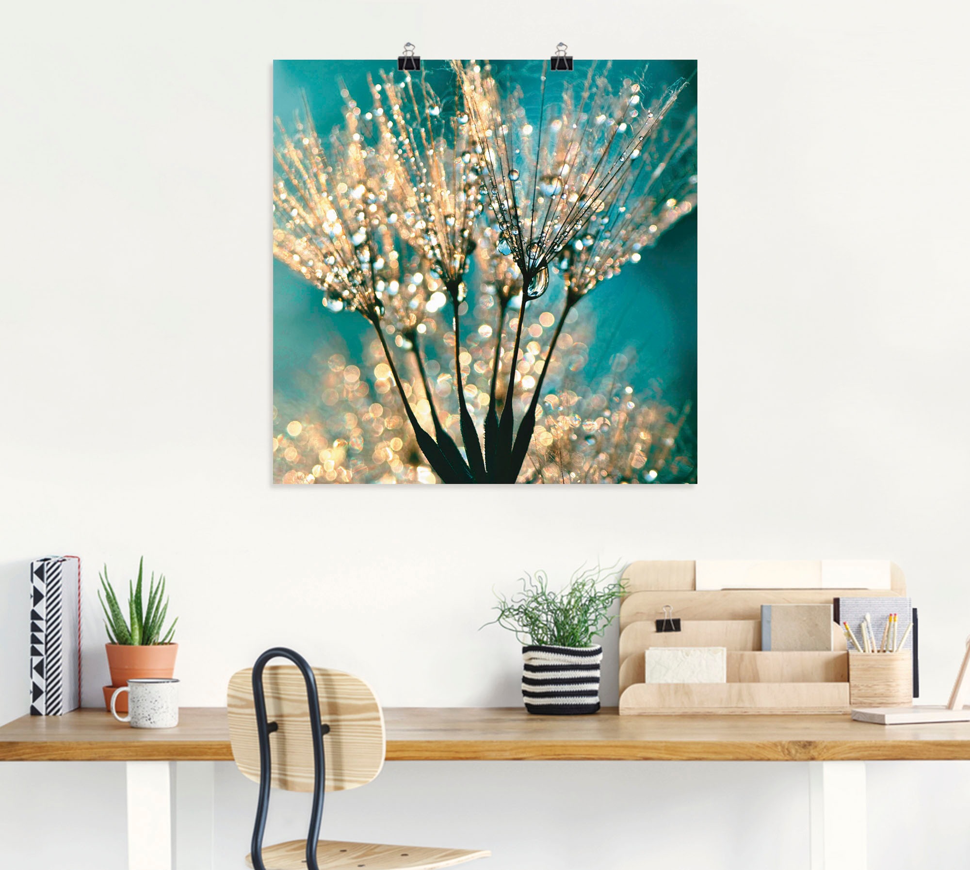 Artland Wandbild »Pusteblume Schirmchen abstrakt«, Blumen, (1 St.), als Alubild, Outdoorbild, Leinwandbild, Poster, Wandaufkleber