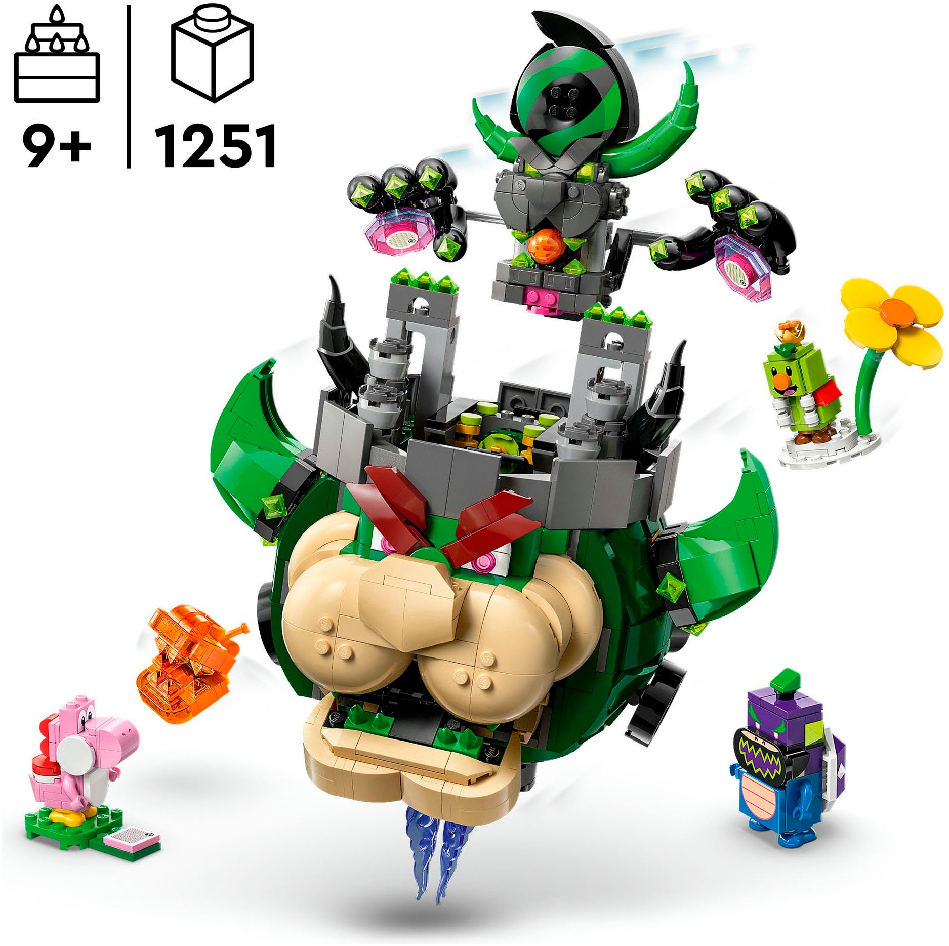 LEGO® Konstruktionsspielsteine »Prinz Florian & Schloss-Bowser (72042), LEGO Super Mario«, (1251 St.), Made in Europe