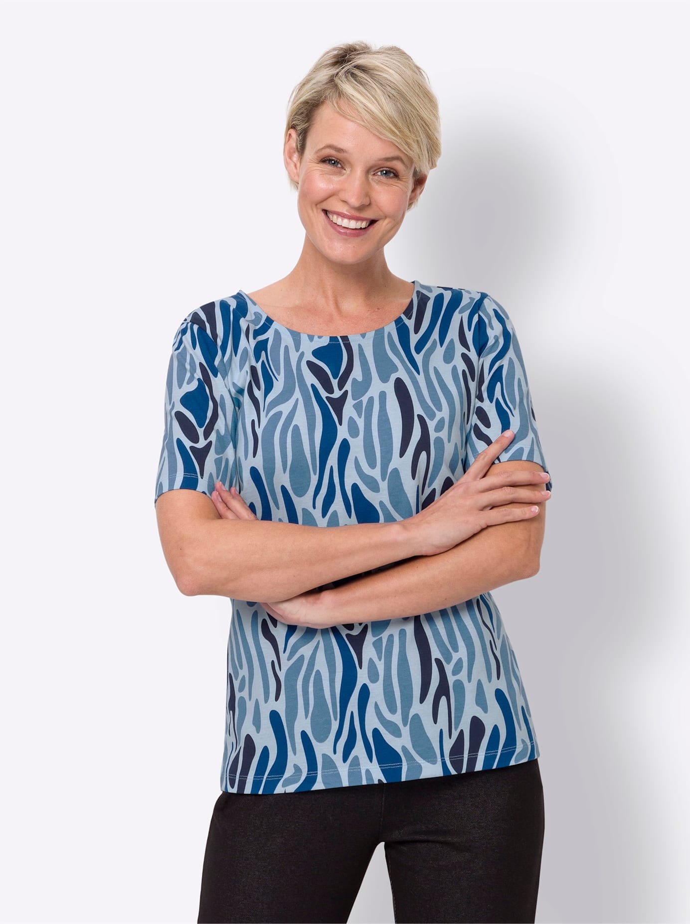 Classic Basics Rundhalsshirt "Rundhals-Shirt" 1 Stk. tlg. günstig online kaufen