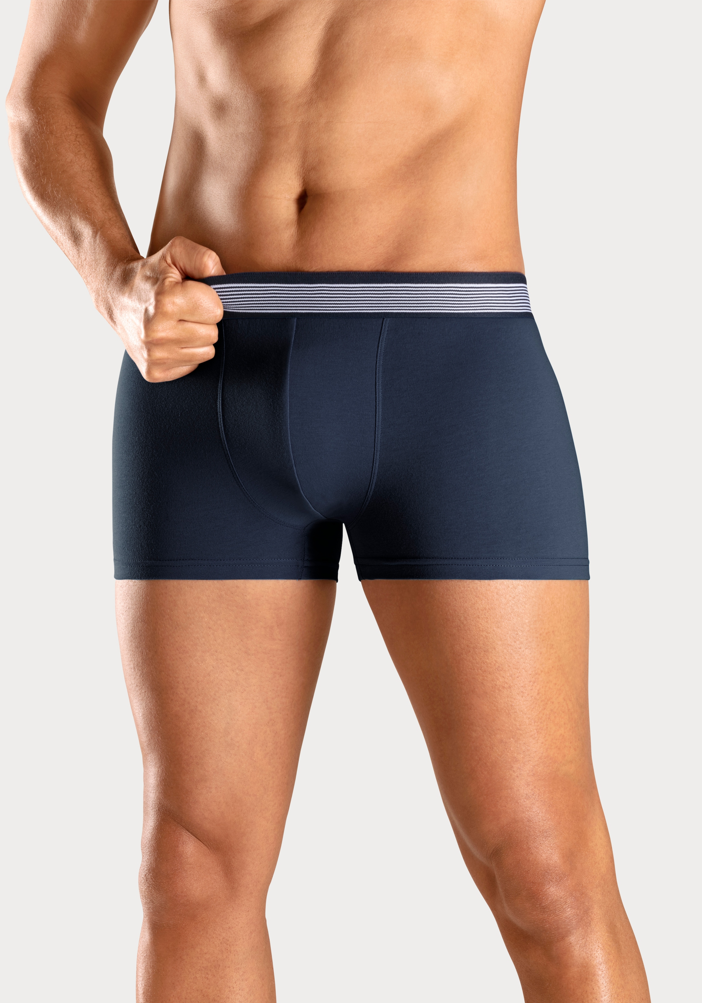 H.I.S Boxer »Boxershorts für Herren«, (Packung, 4 St.), mit gestreiftem Webbund