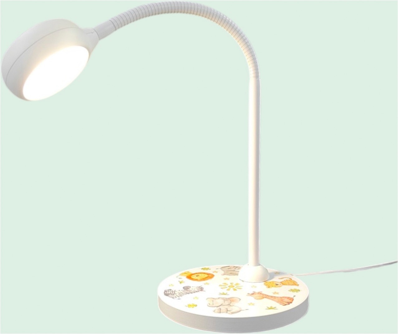 niermann Schreibtischlampe »Kinderlampe mit Motiv "Little Safari", Kinderzimmer« GX53 1 Stk. flexibel verstellbarer Leuchtenarm, Made in Germany