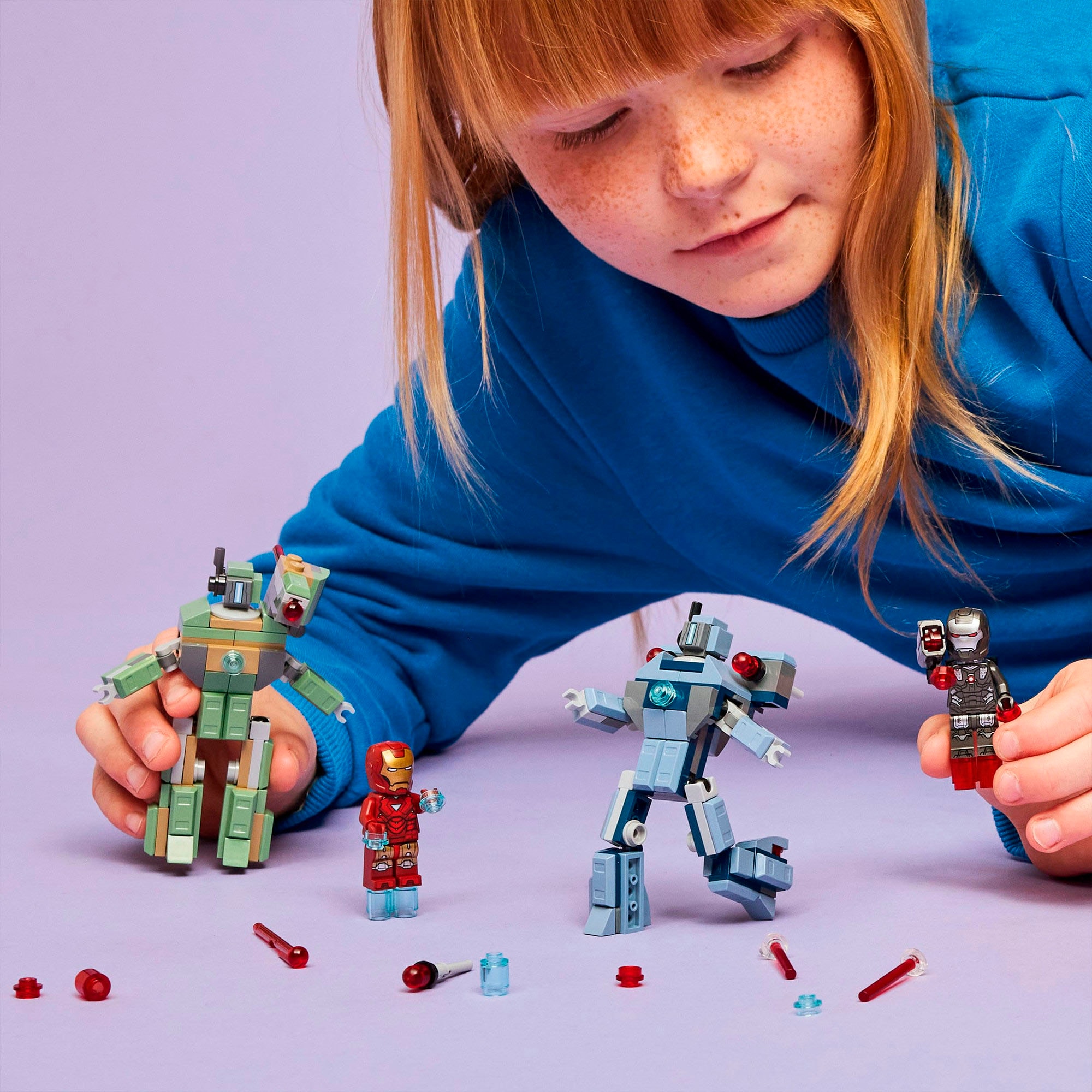 LEGO® Konstruktionsspielsteine »Iron Man & War Machine vs. Hammer-Drohnen (76320), LEGO Super Heroes«, (204 St.), Made in Europe