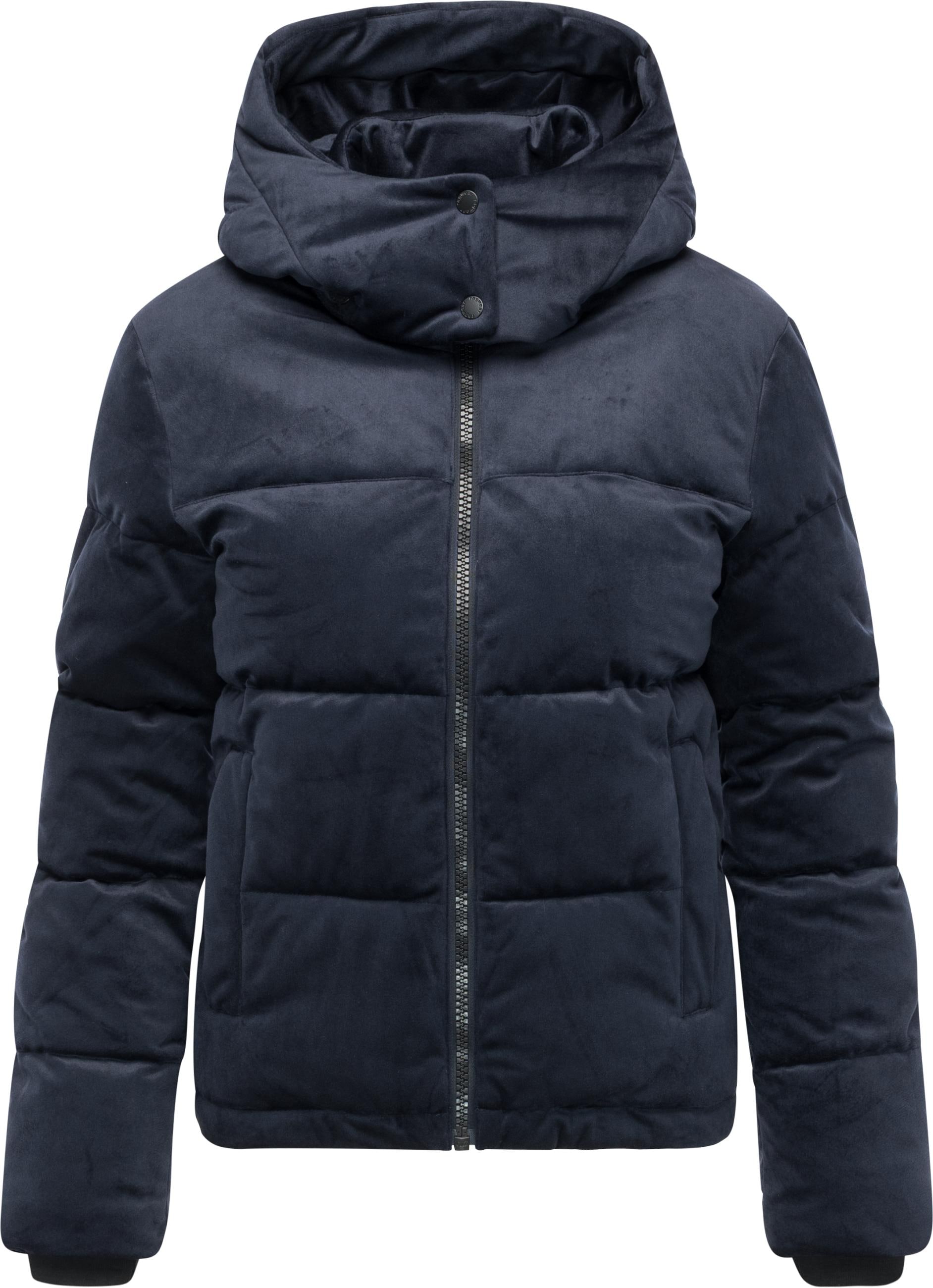 Ragwear Steppjacke "Roobie Velvet YOUMODO" mit Kapuze Gesteppte Teddyjacke in Samtoptik mit Kapuze