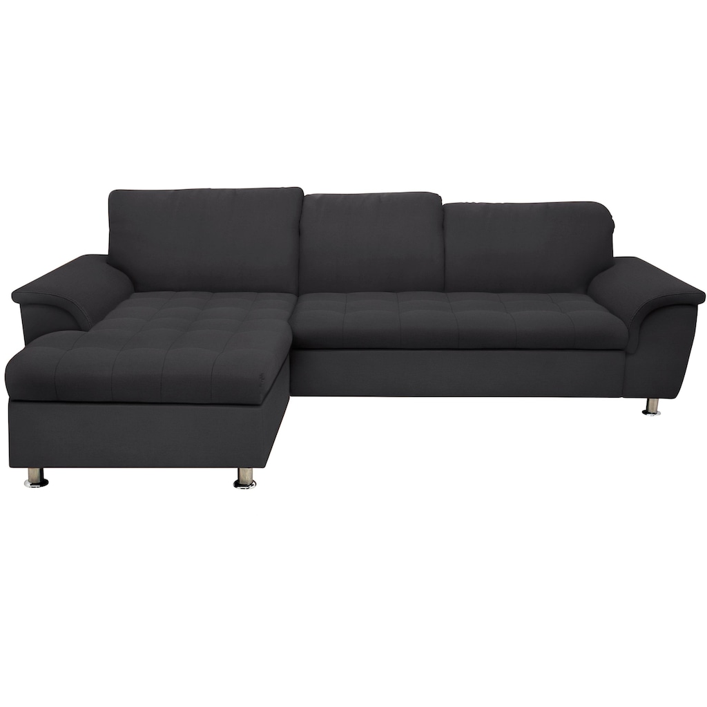 DOMO collection Ecksofa Franzi, wahlweise mit Bettfunktion, Bettkasten und Kopfteilverstellung