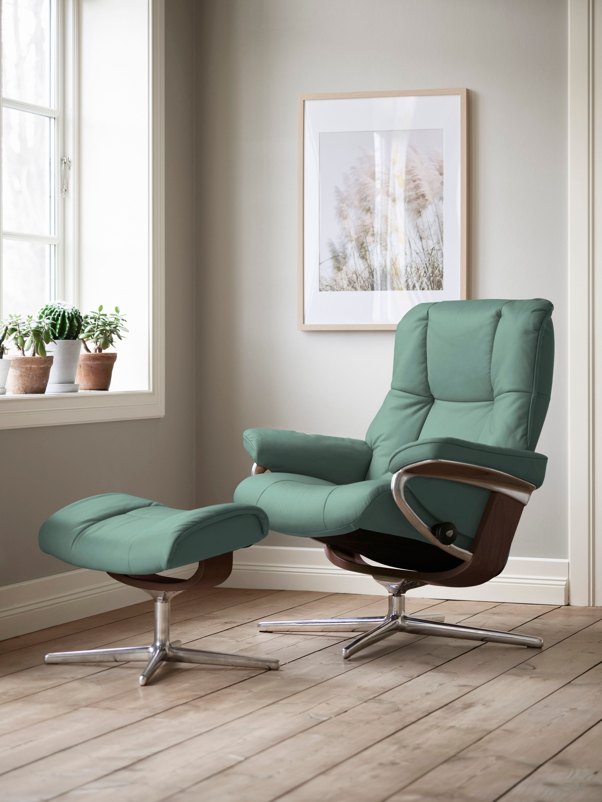 Stressless® Relaxsessel »Mayfair«, mit Cross Base, Größe S, M & L, Holzakzent Braun