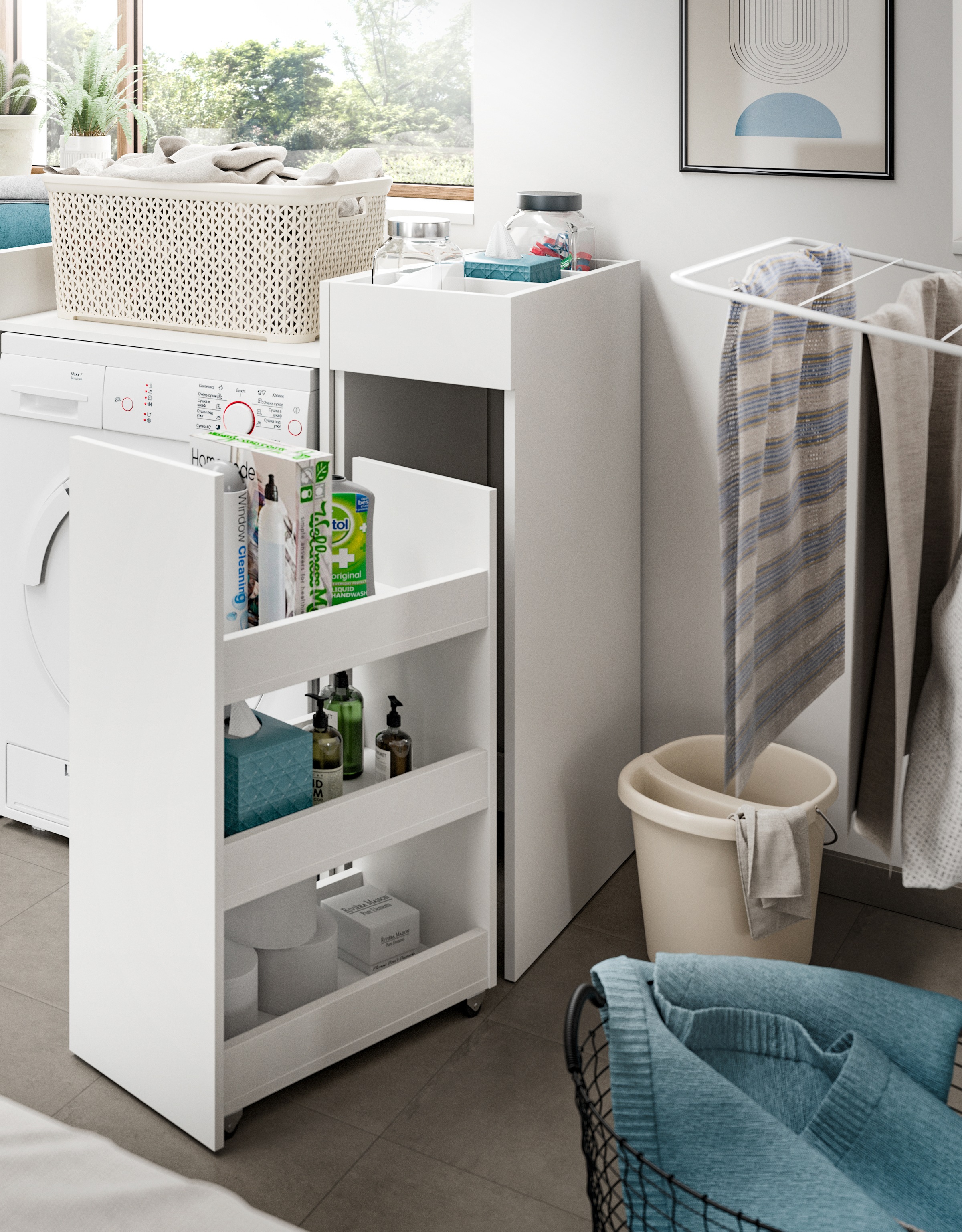 welltime Badmöbel-Set "FALAS, TOPSELLER, 3-teilig, Hauswirtschaftsraum Set, günstig online kaufen