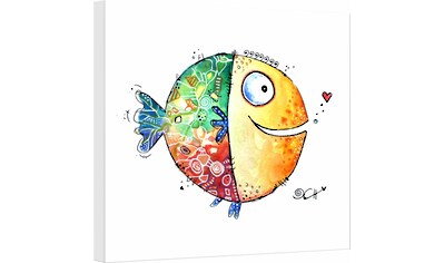 Wall-Art Leinwandbild »Hagenmeyer - Happy Fish«, 40/40 cm kaufen