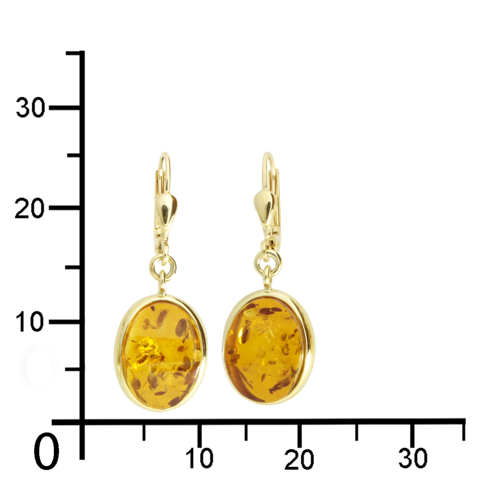OSTSEE-SCHMUCK Paar Ohrhänger »Ostsee-Schmuck Ohrhänger Classic 14 x 10 mm oval«, (2 tlg.)