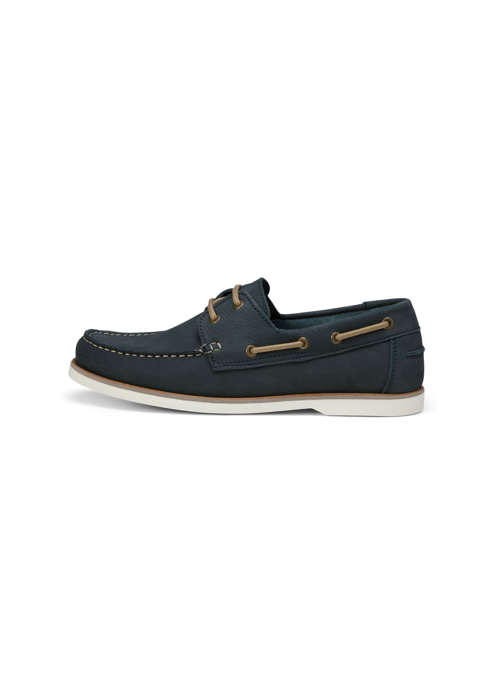 Bootsschuh MARC O'POLO "aus weichem Rindleder", Herren, Gr. 40, navy, Obermaterial: 100% Leder, unifarben, Schuhe Bootsschuh 2