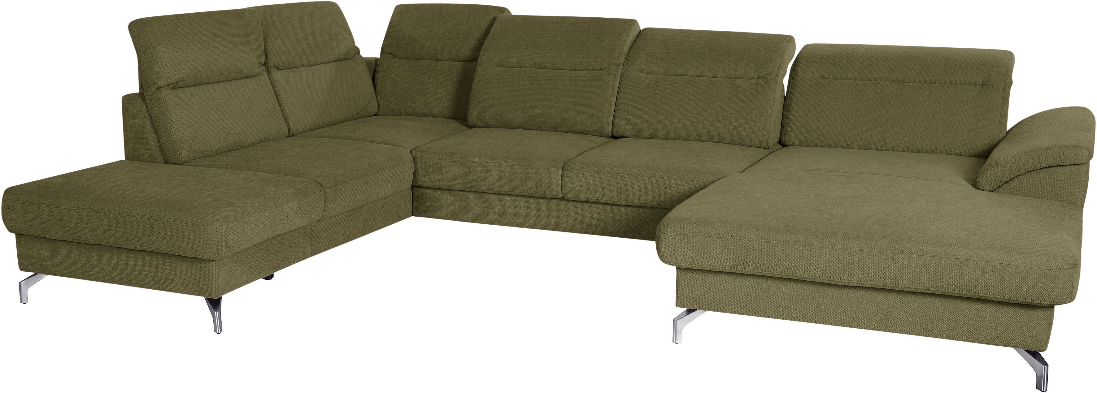 Thumbnail - sit&more Wohnlandschaft "Percy U-Form" 12 cm Fußhöhe, Sitztiefenverstellung, wahlweise in 2 Fußfarben