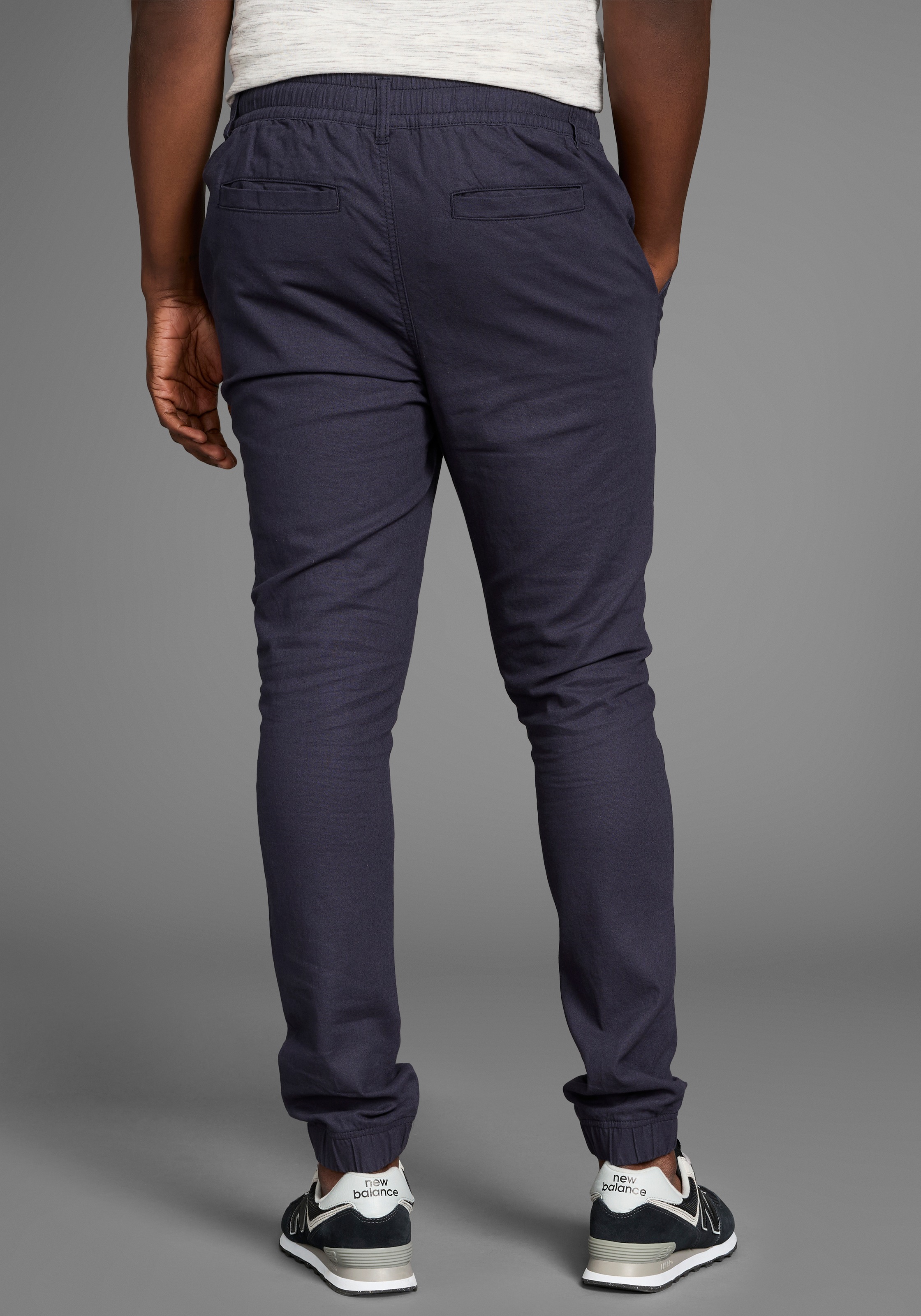 DELMAO Leinenhose, Leinenhose mit Kordelzug günstig online kaufen