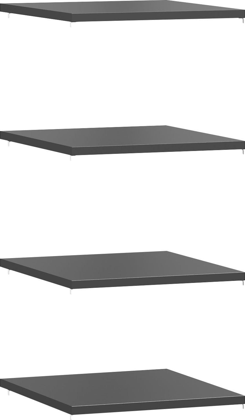 Einlegeboden, B:48,3cm H:2,2cm T:55cm, grau, SET ONE BY MUSTERRING, Einlegeböden, "York Schlafen", 4er-Set, anthrazit oder weiß, verschiedene Größen