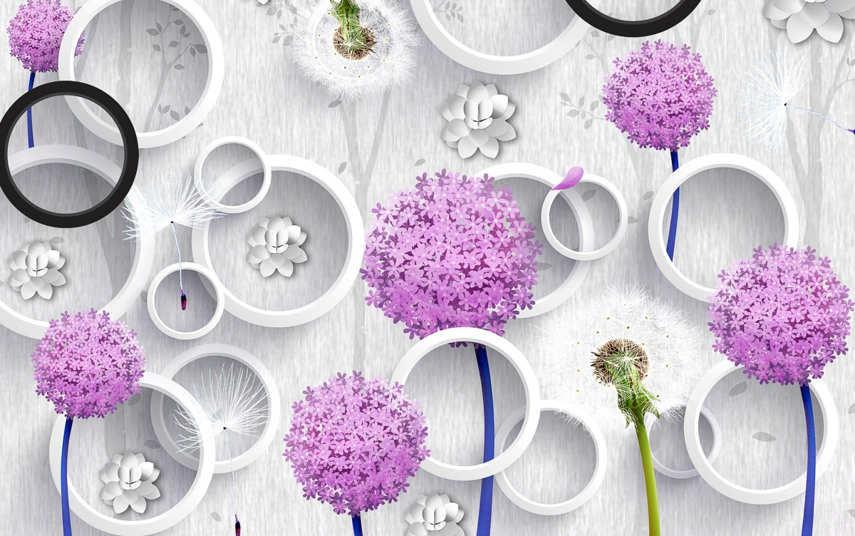Papermoon Fototapetas »Muster su Blumen«
