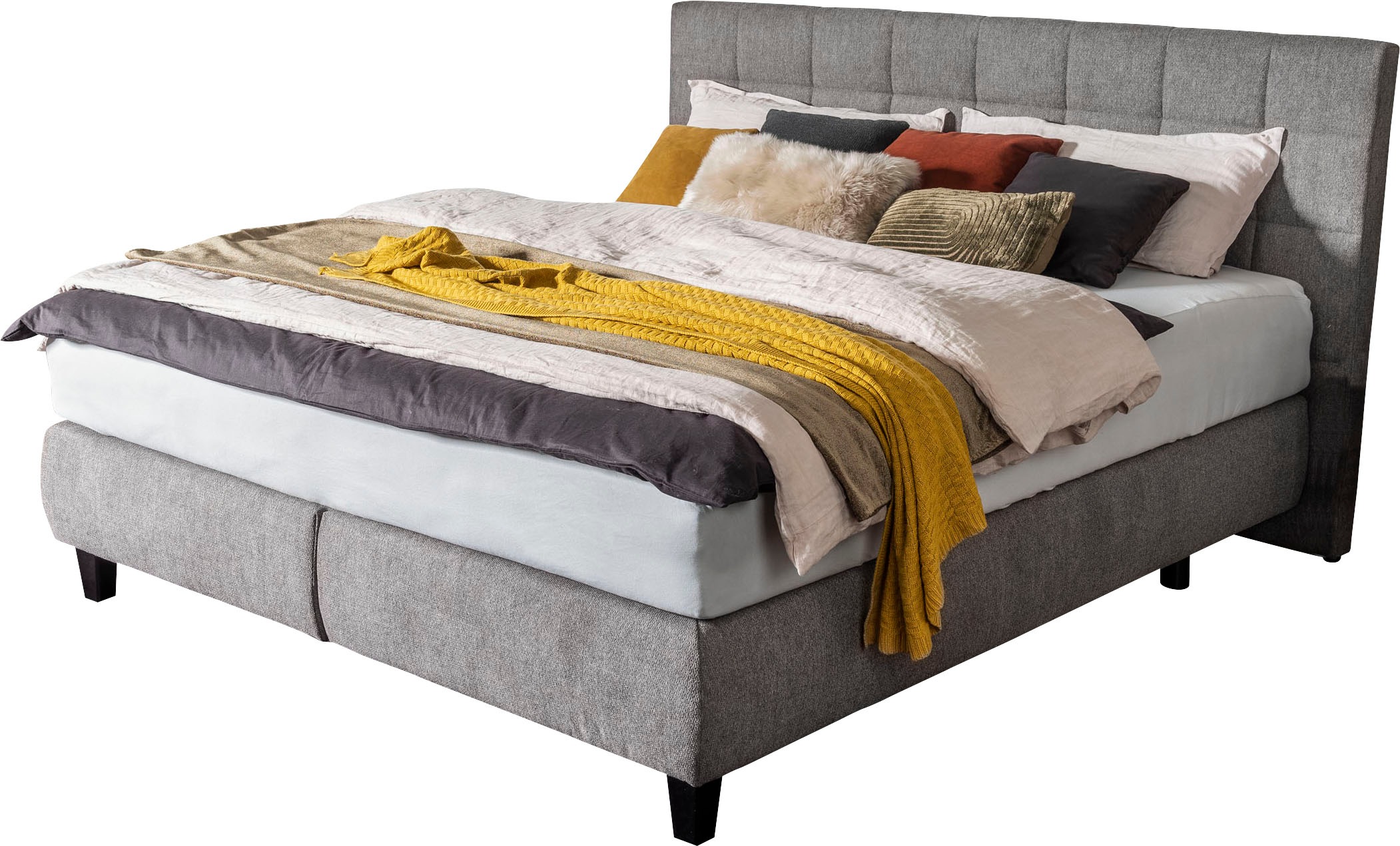alina Boxspringbett "Edera", Doppelbett wahlweise mit Topper, Liegefläche 1 günstig online kaufen