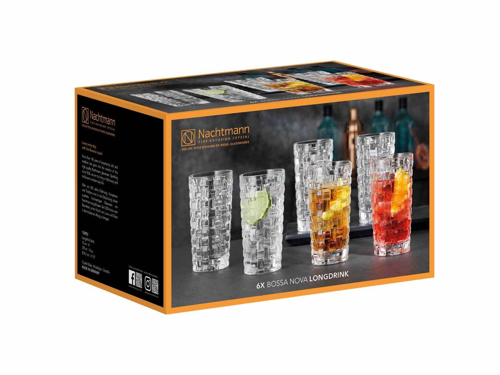 Nachtmann Longdrinkglas »Longdrinkgläser Bossa Nova 395 ml 6er Set transparent«