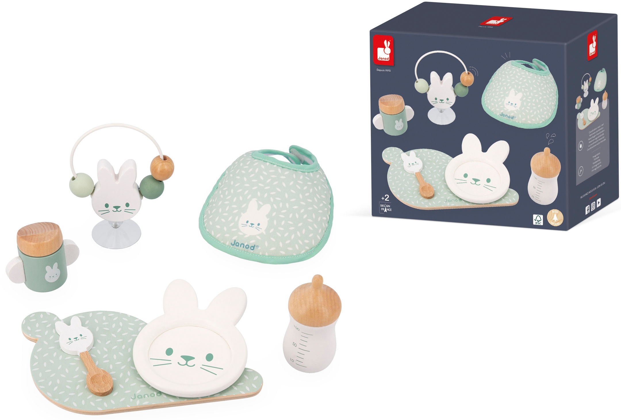 Janod Puppen Accessoires-Set »Puppenbaby-Set - Zen«, FSC®- schützt Wald - weltweit