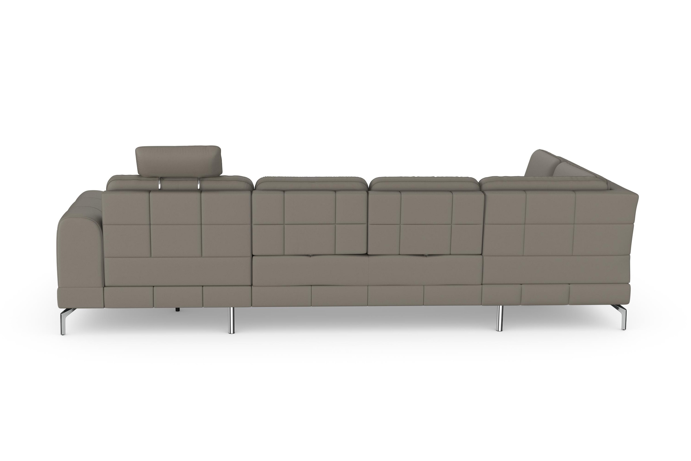 sit&more Wohnlandschaft »Bendigo U-Form«, inklusive Sitztiefenverstellung, Bodenfreiheit 15 cm, in 2 Fußfarben