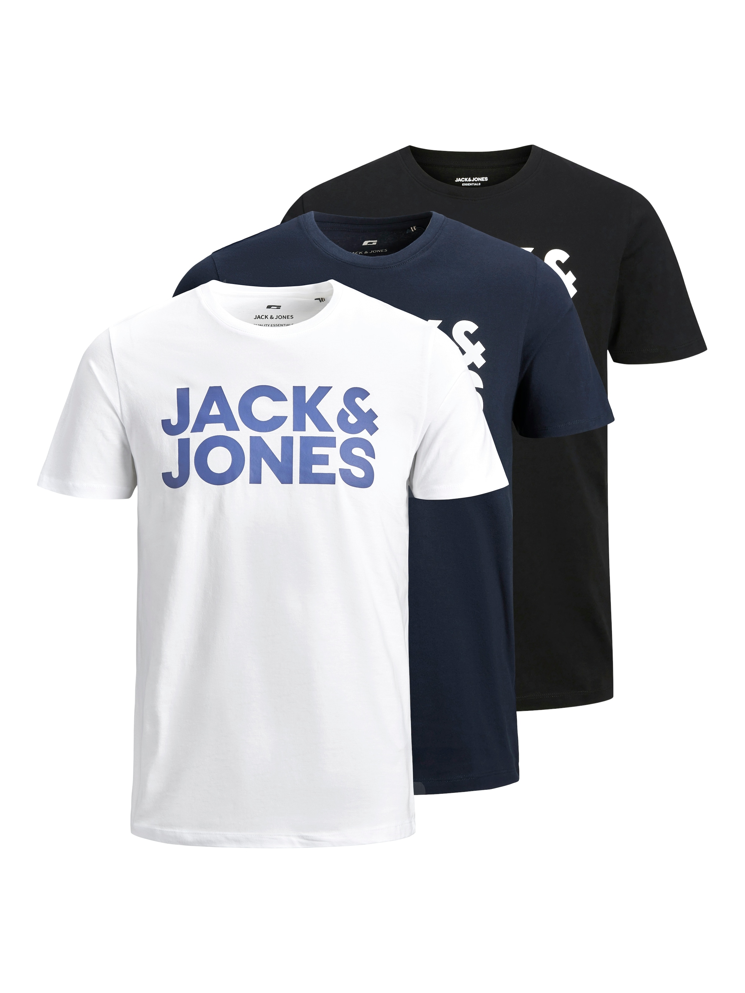 Jack & Jones Rundhalsshirt "JJECORP LOGO TEE SS O-NECK 3PK MP NOOS", 3 Stk. günstig online kaufen