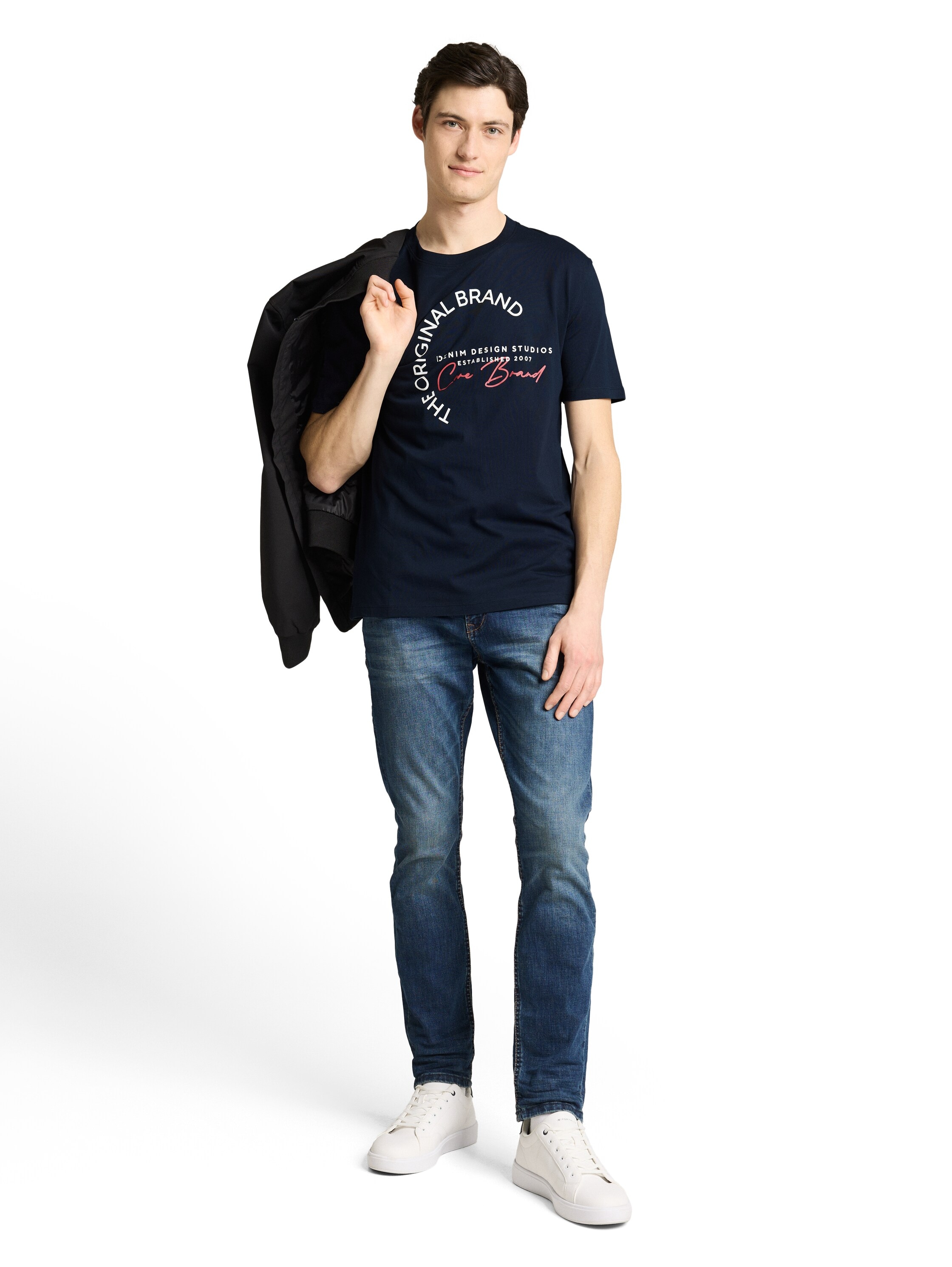 TOM TAILOR Denim Kurzarmshirt mit Logo-Print