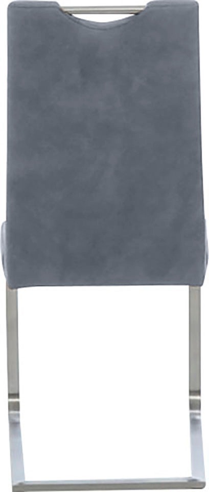 Freischwinger K+W KOMFORT & WOHNEN "6194", blau (blau 54, edelstahlfarbig), B:47cm H:100cm T:61cm, Stühle, Freischwinger, mit praktischem Griff oben am Rücken, Gestell aus Edelstahl 2