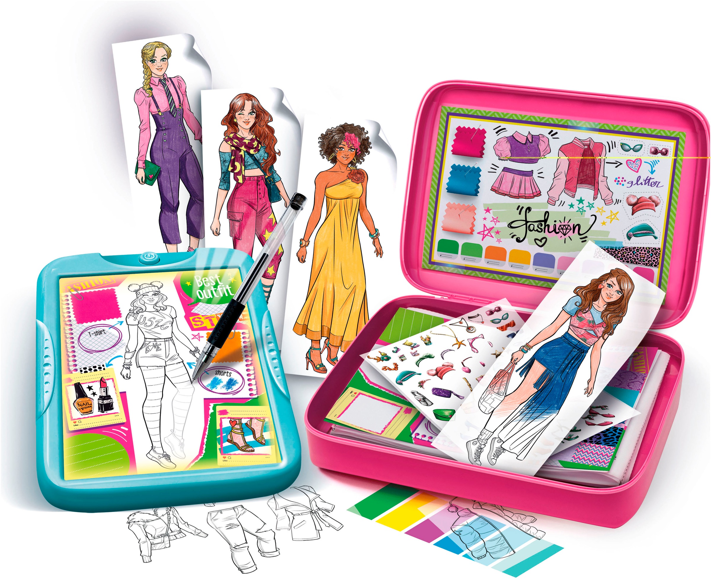 Clementoni® Kreativset »Idea, Fashion Design Studio«, Mit Licht