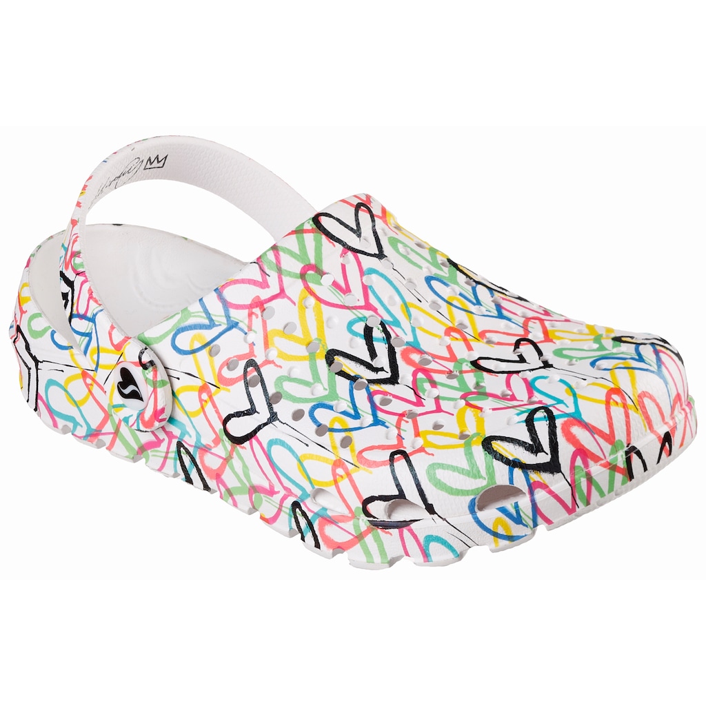 Skechers Clog »FOOTSTEPS MORE LOVE« mit verstellbarem Fersenriemchen